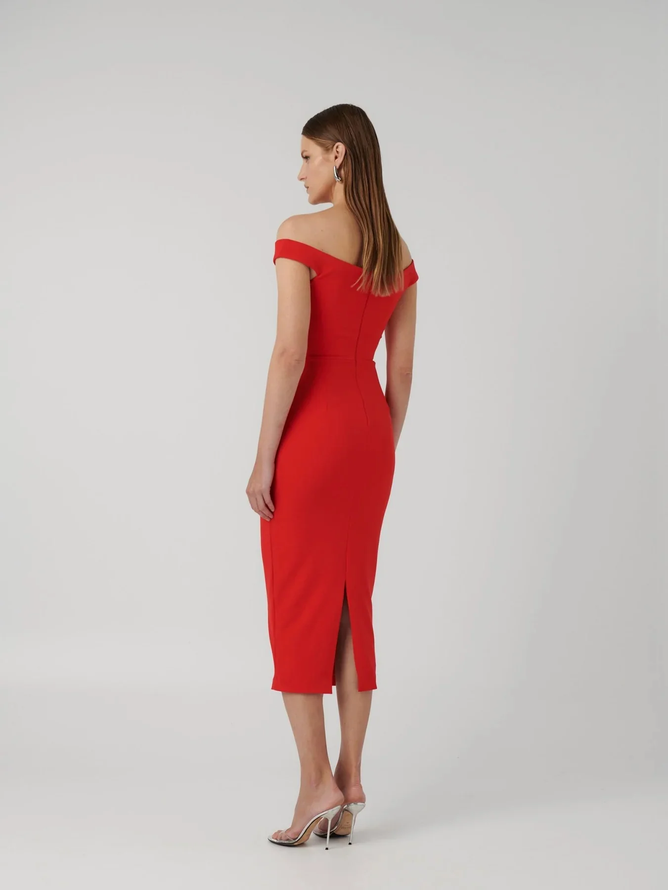 EFFIE KATS Womens AAMI Midi Dress - Red - Image 3