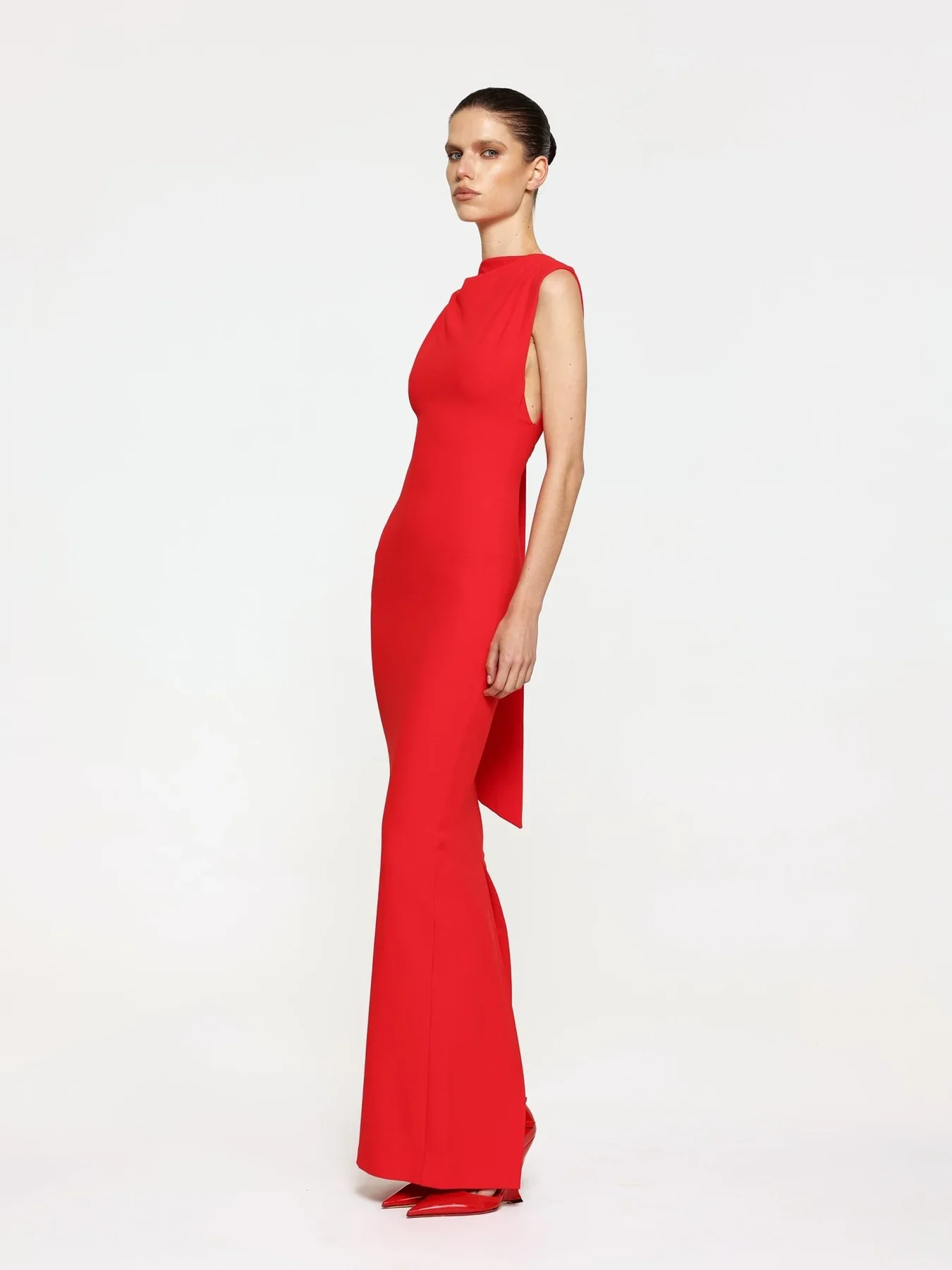 EFFIE KATS Womens Audrey Gown - Cherry Red - Image 4
