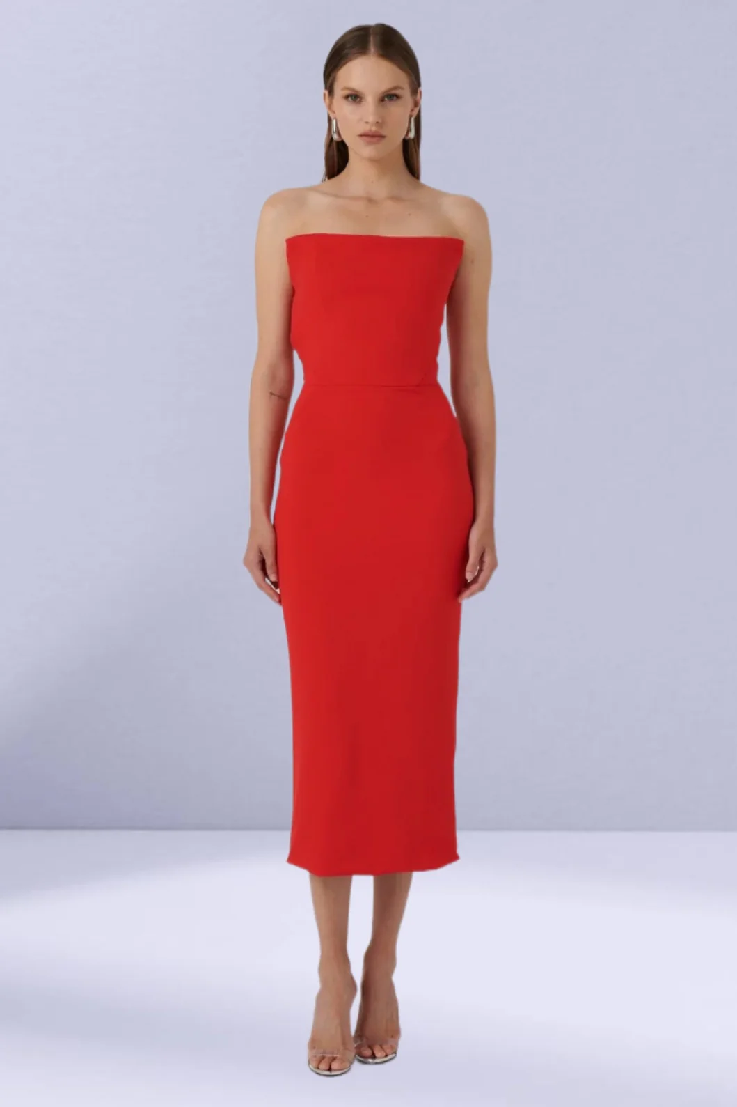 EFFIE KATS Womens Danna Dress - Cherry Red