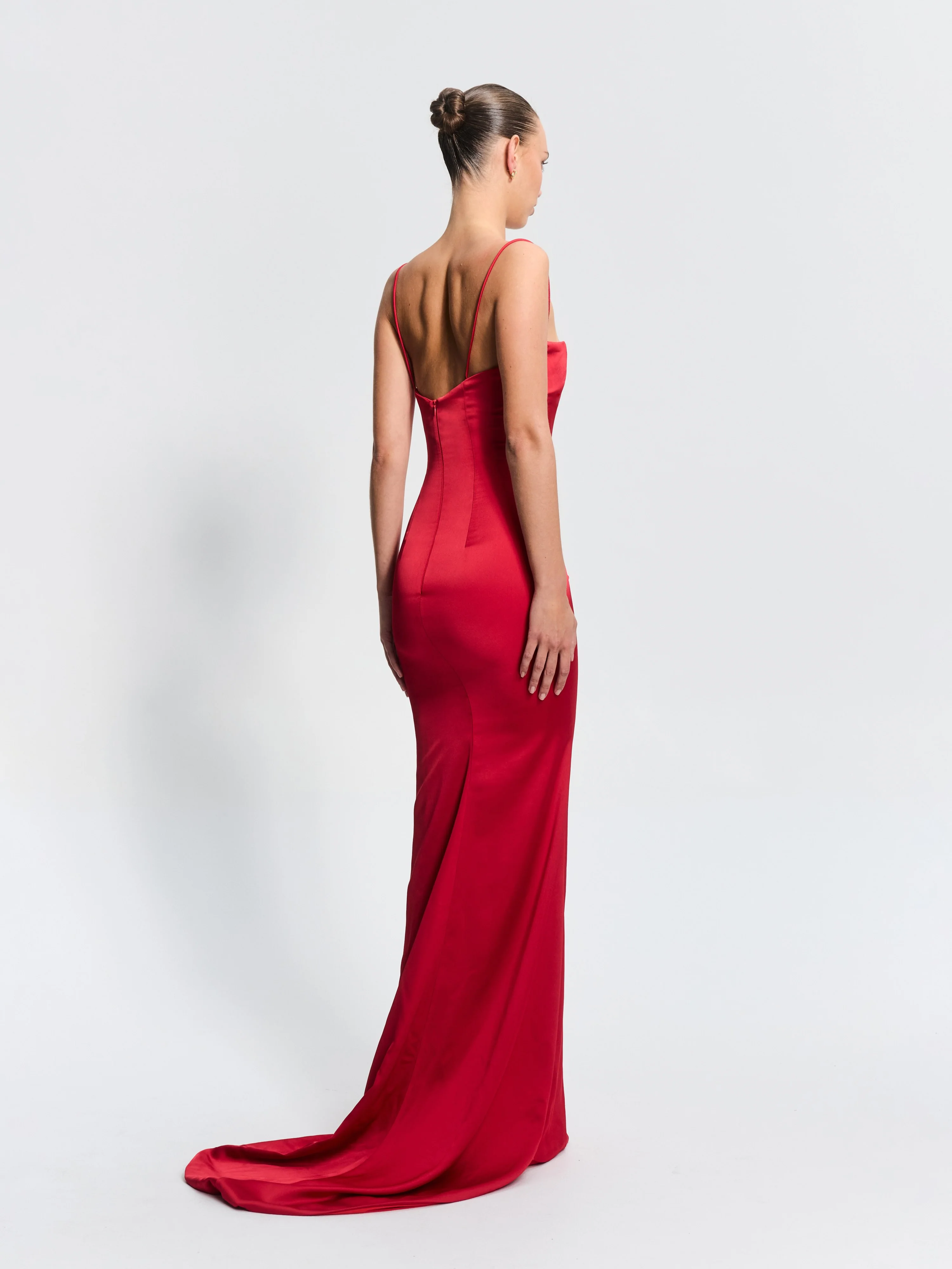 EFFIE KATS Womens Everly Gown in Red - Image 4