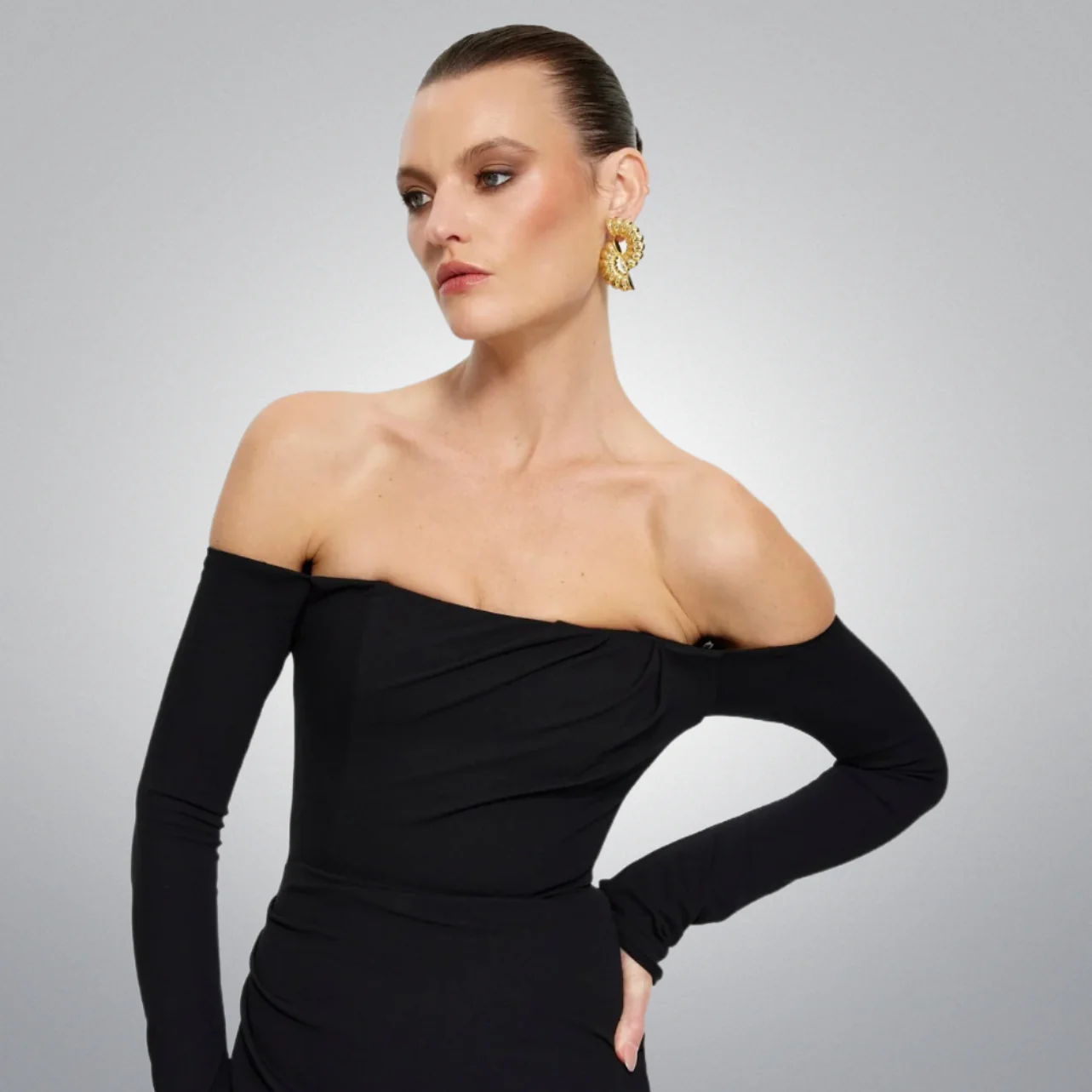 EFFIE KATS Womens Kristie Midi Dress - Black - Image 2
