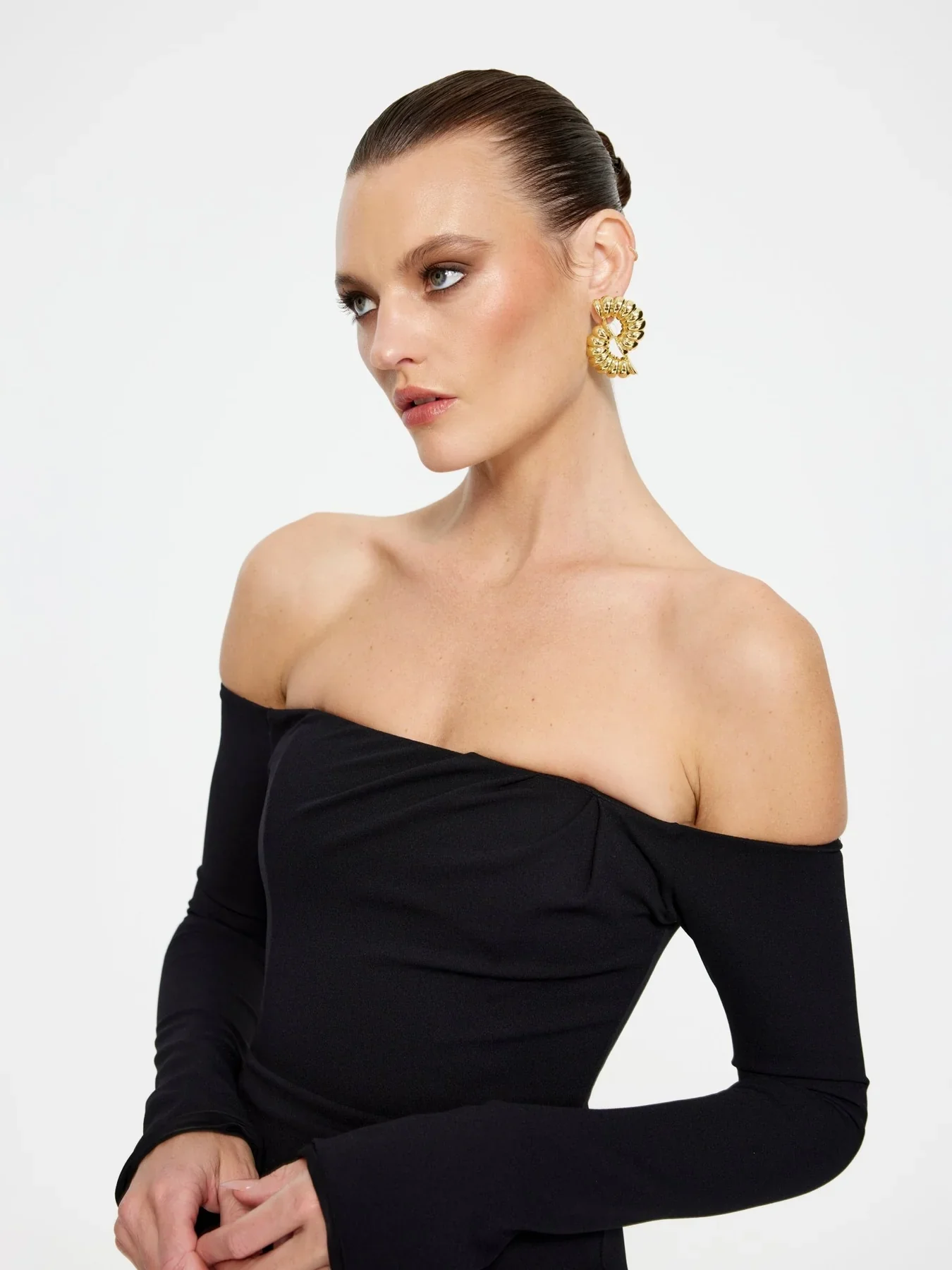 EFFIE KATS Womens Kristie Midi Dress - Black - Image 6