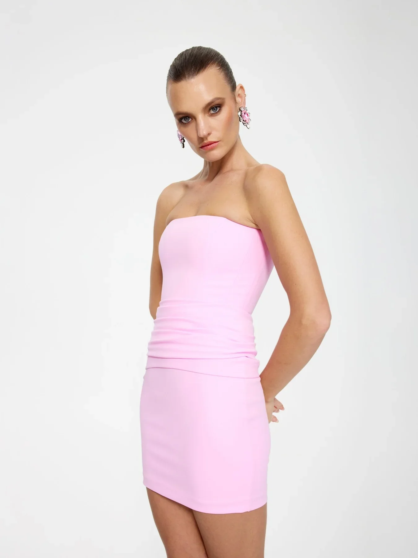 EFFIE KATS Womens Lisi Mini Dress - Taffy Pink - Image 7