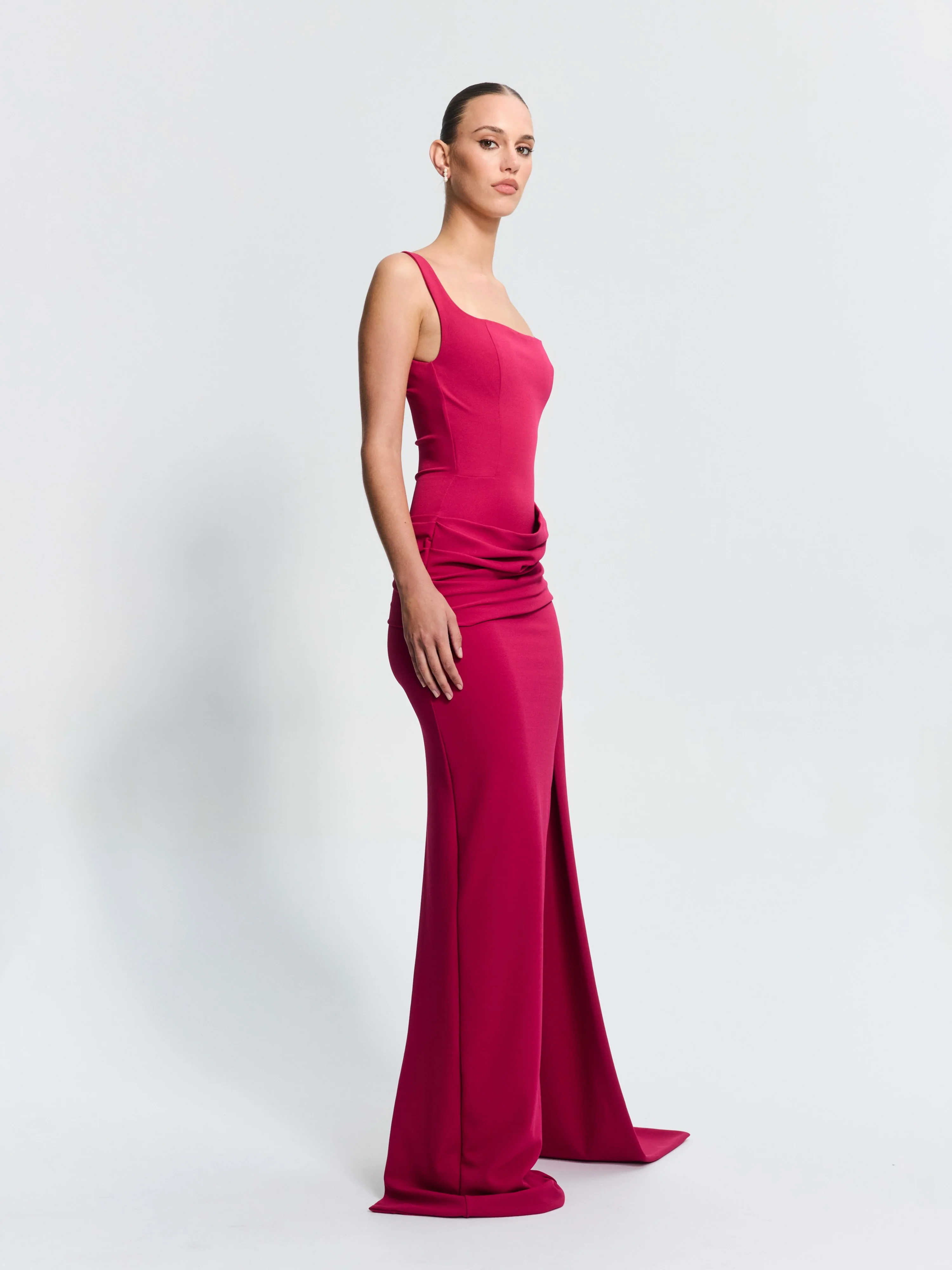 EFFIE KATS Womens Merle Gown in Raspberry - Image 2