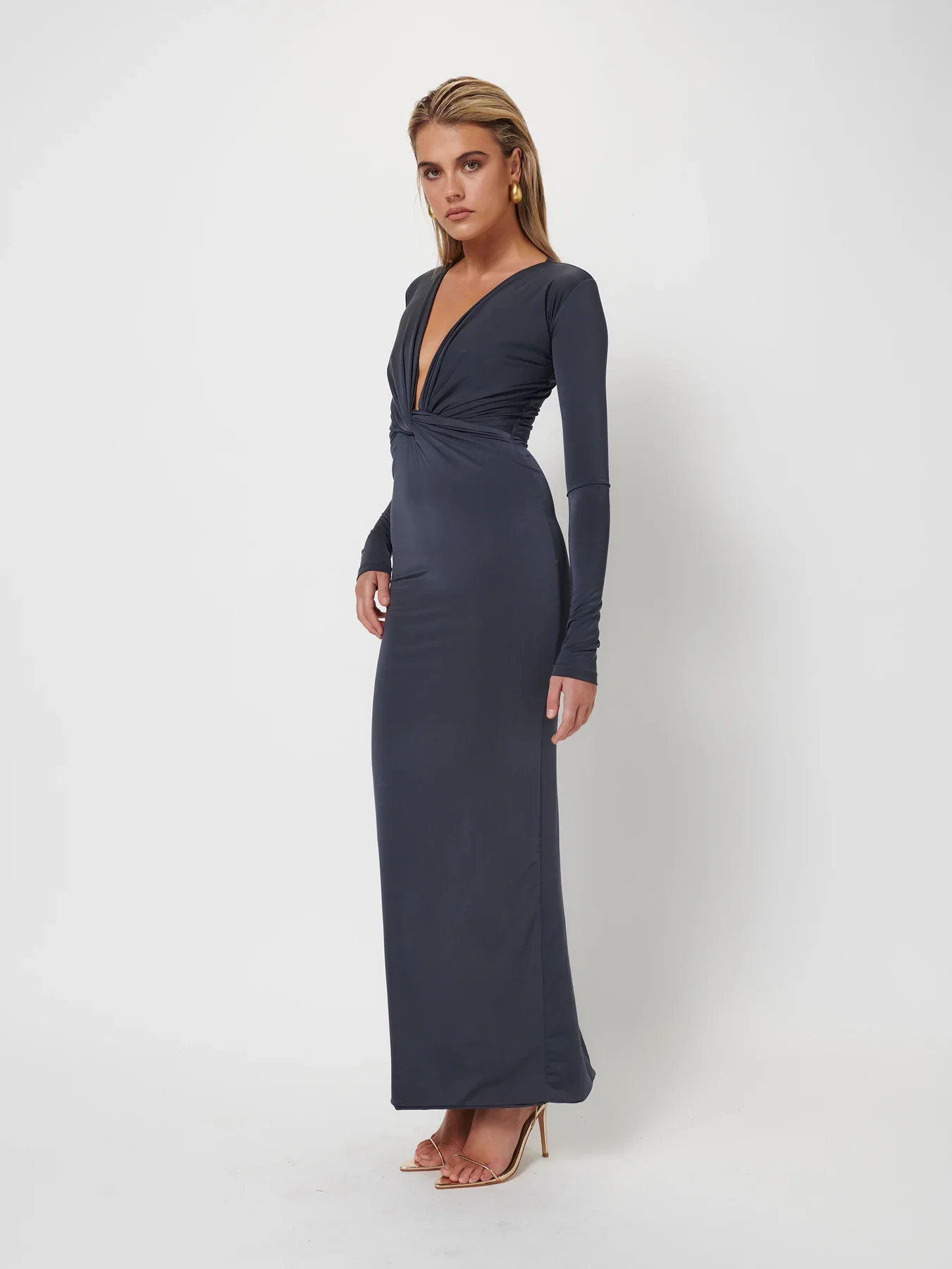 EFFIE KATS Womens Mira Maxi Dress  - Thunder - Image 5