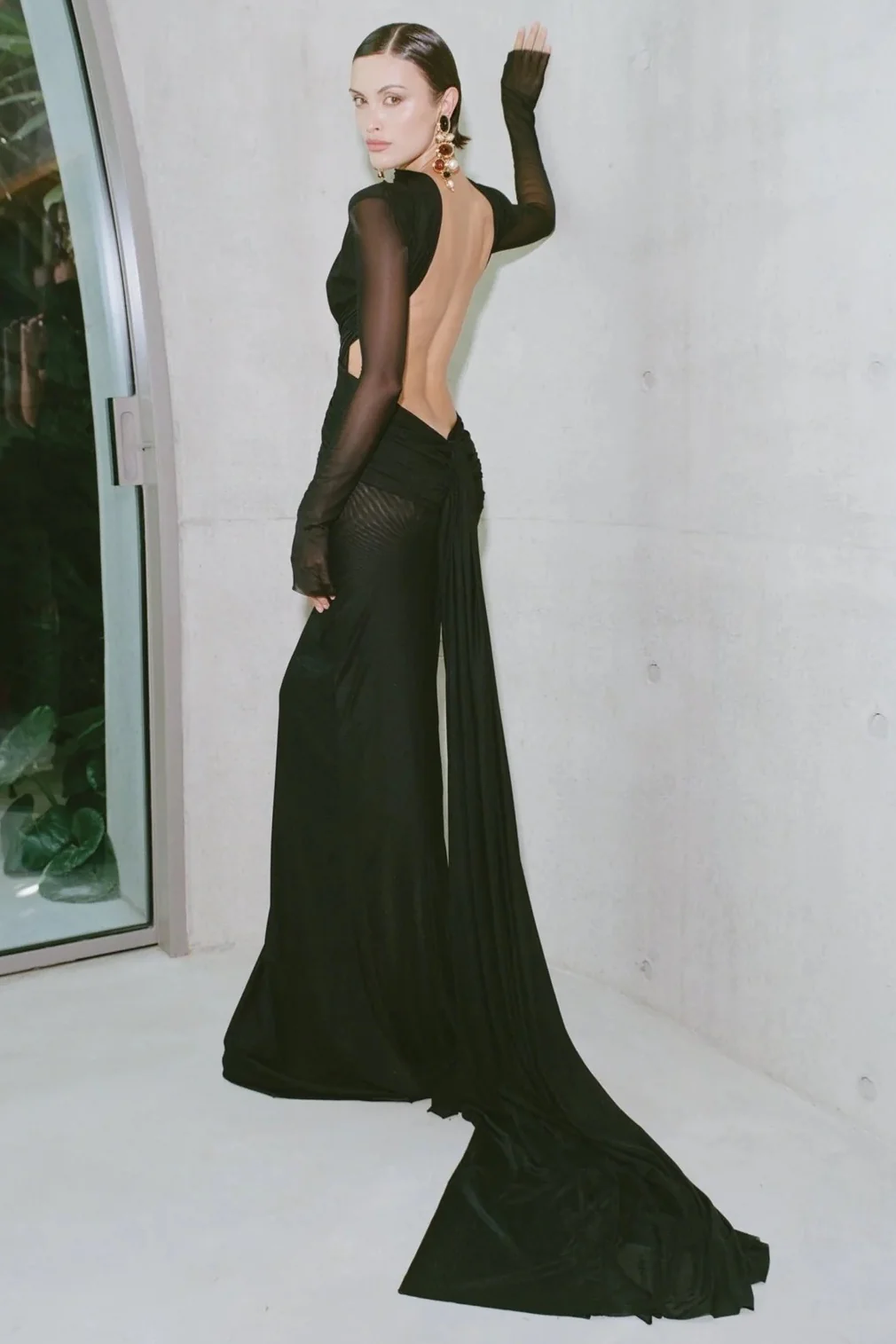 EFFIE KATS Womens Monaco Gown - Black
