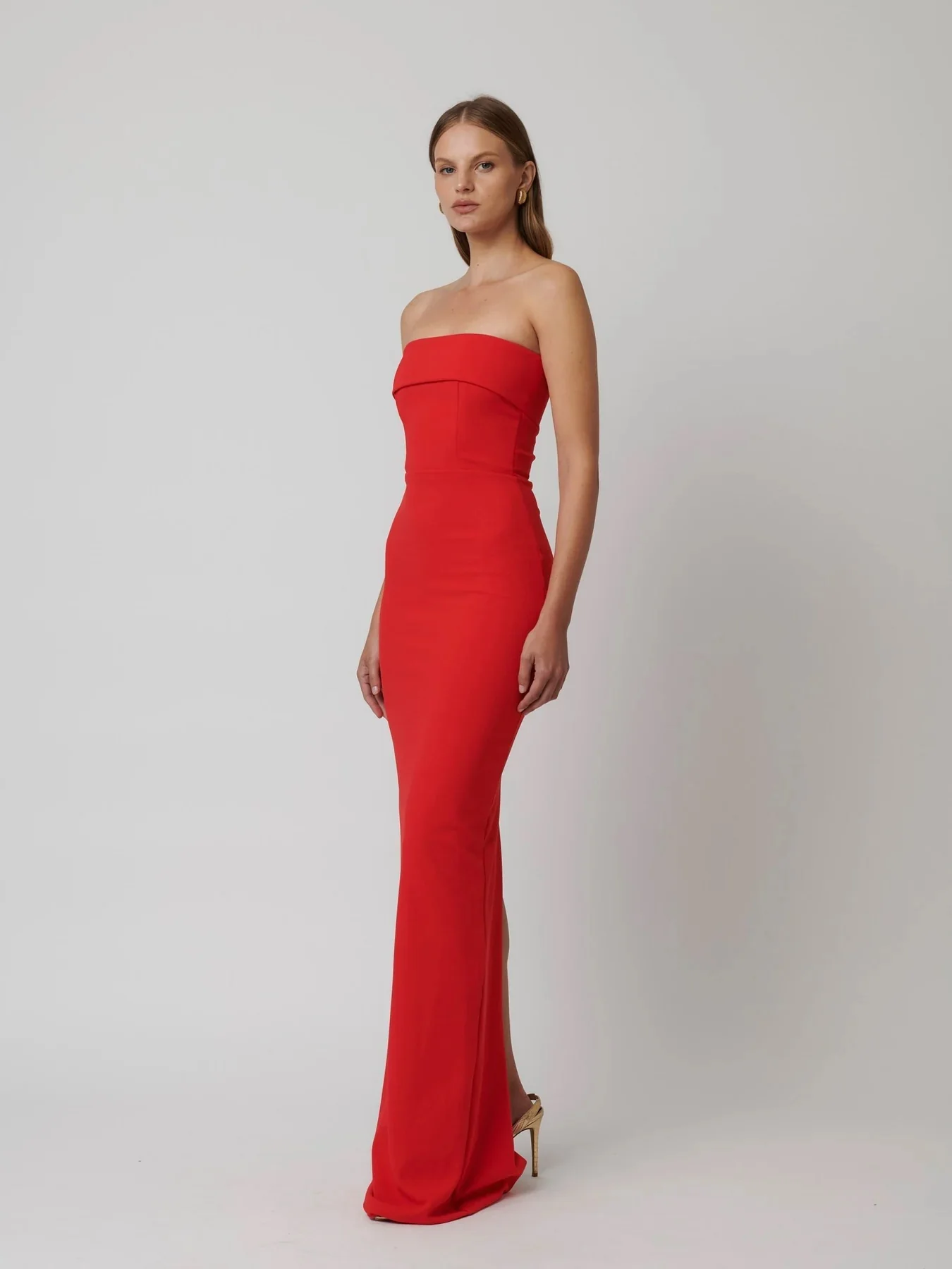 EFFIE KATS Womens Monroe Gown - Cherry Red - Image 3