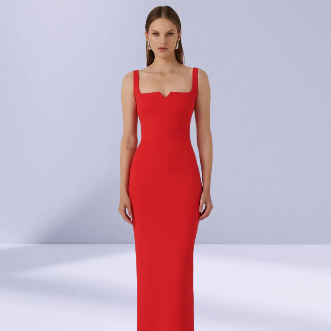 EFFIE KATS Womens Natalya Gown - Cherry Red - Image 6