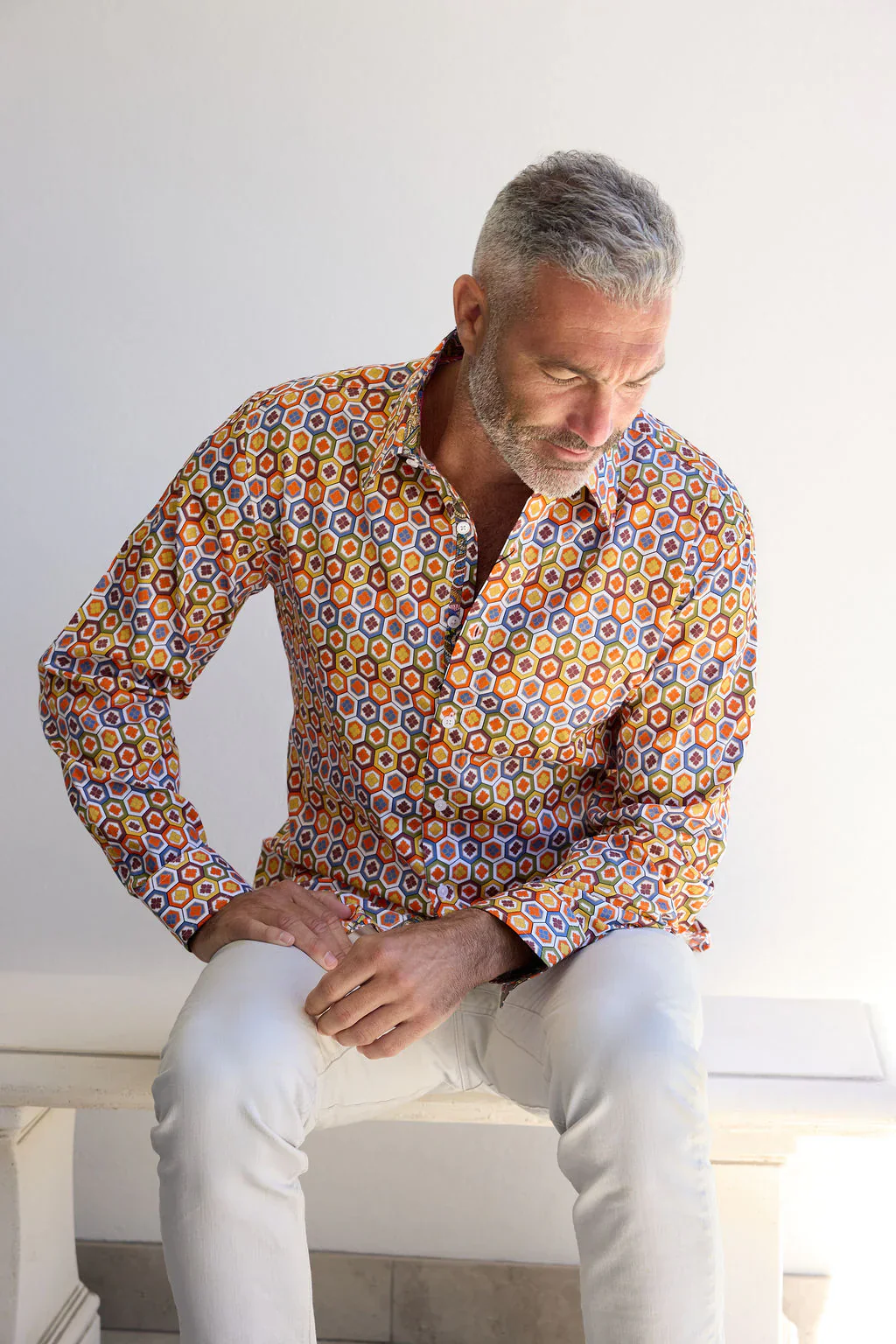ENGLISH LAUNDRY Mens Derby Long Sleeve Shirt in Multi - Image 3