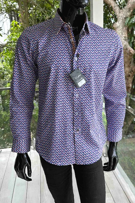 ENGLISH LAUNDRY Mens Leeds Long Sleeve Shirt in Lilac