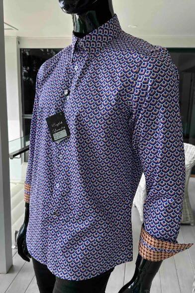 ENGLISH LAUNDRY Mens Leeds Long Sleeve Shirt in Lilac - Image 2