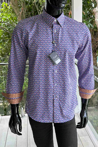 ENGLISH LAUNDRY Mens Leeds Long Sleeve Shirt in Lilac - Image 4