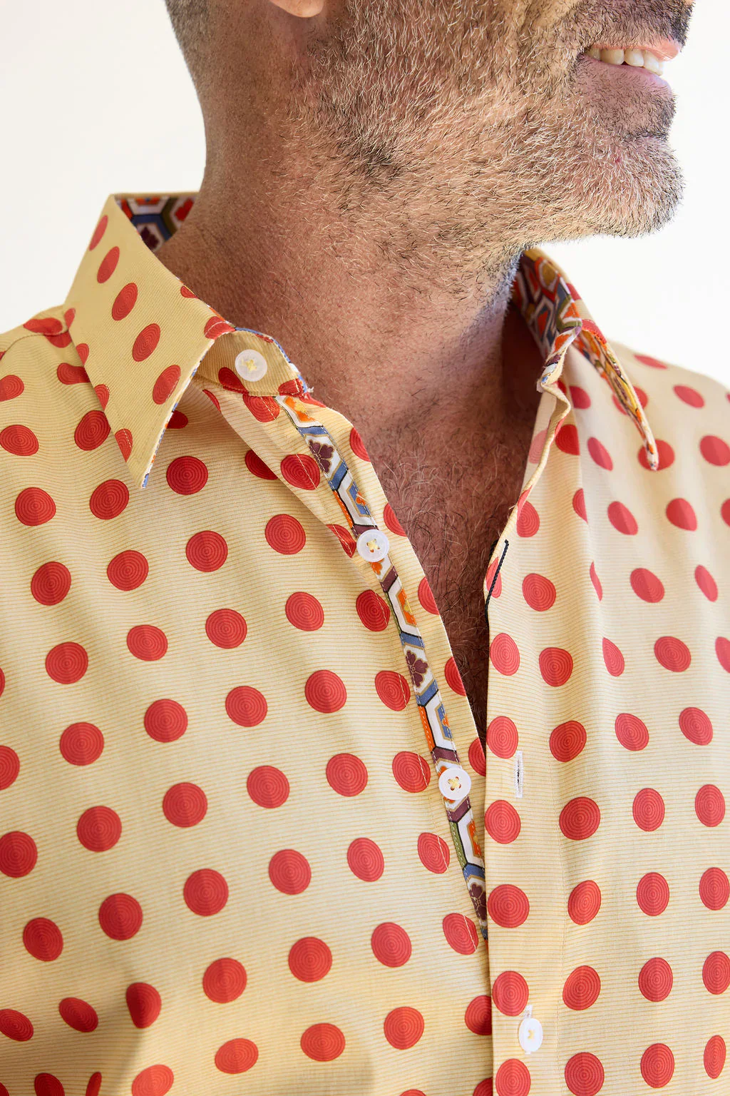 ENGLISH LAUNDRY Mens Luton Long Sleeve Shirt in Amber - Image 2