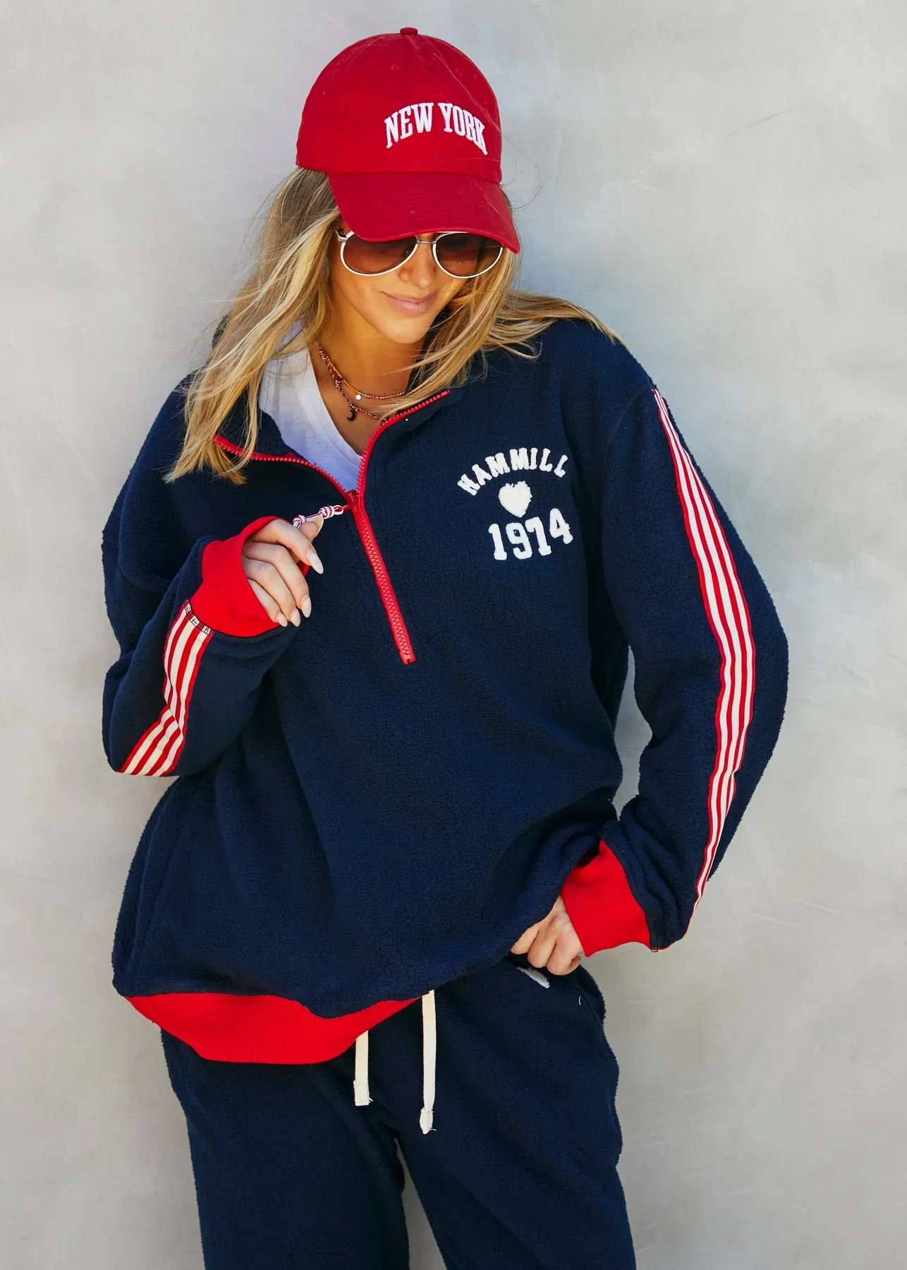HAMMILL & CO Womens 1974 Polar Sweat in Navy - Image 2