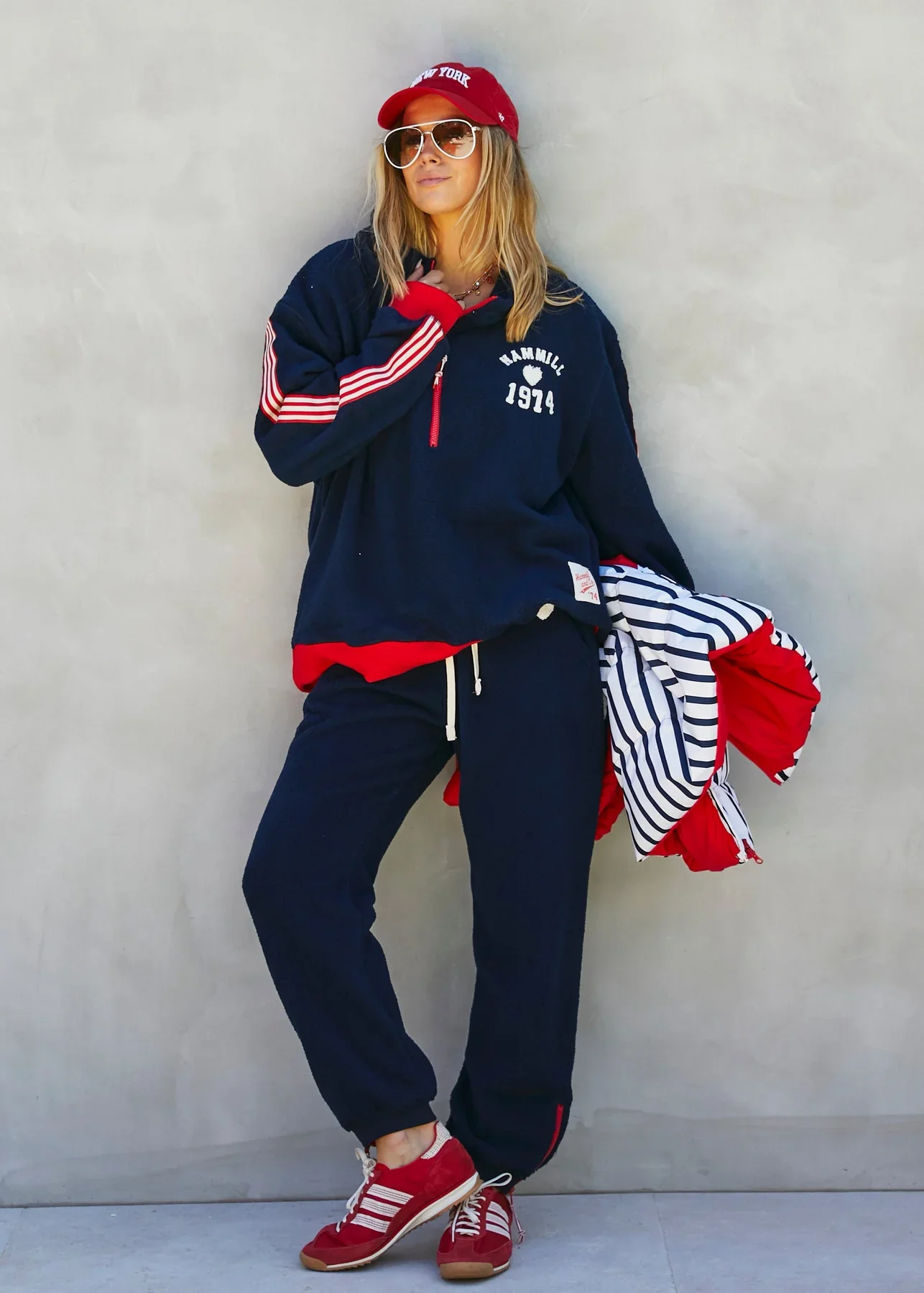 HAMMILL & CO Womens 1974 Polar Sweat in Navy - Image 4