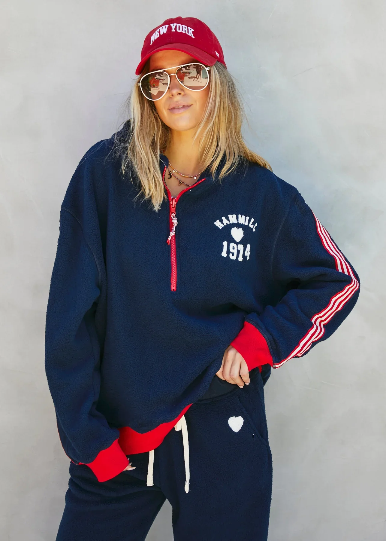 HAMMILL & CO Womens 1974 Polar Sweat in Navy - Image 5