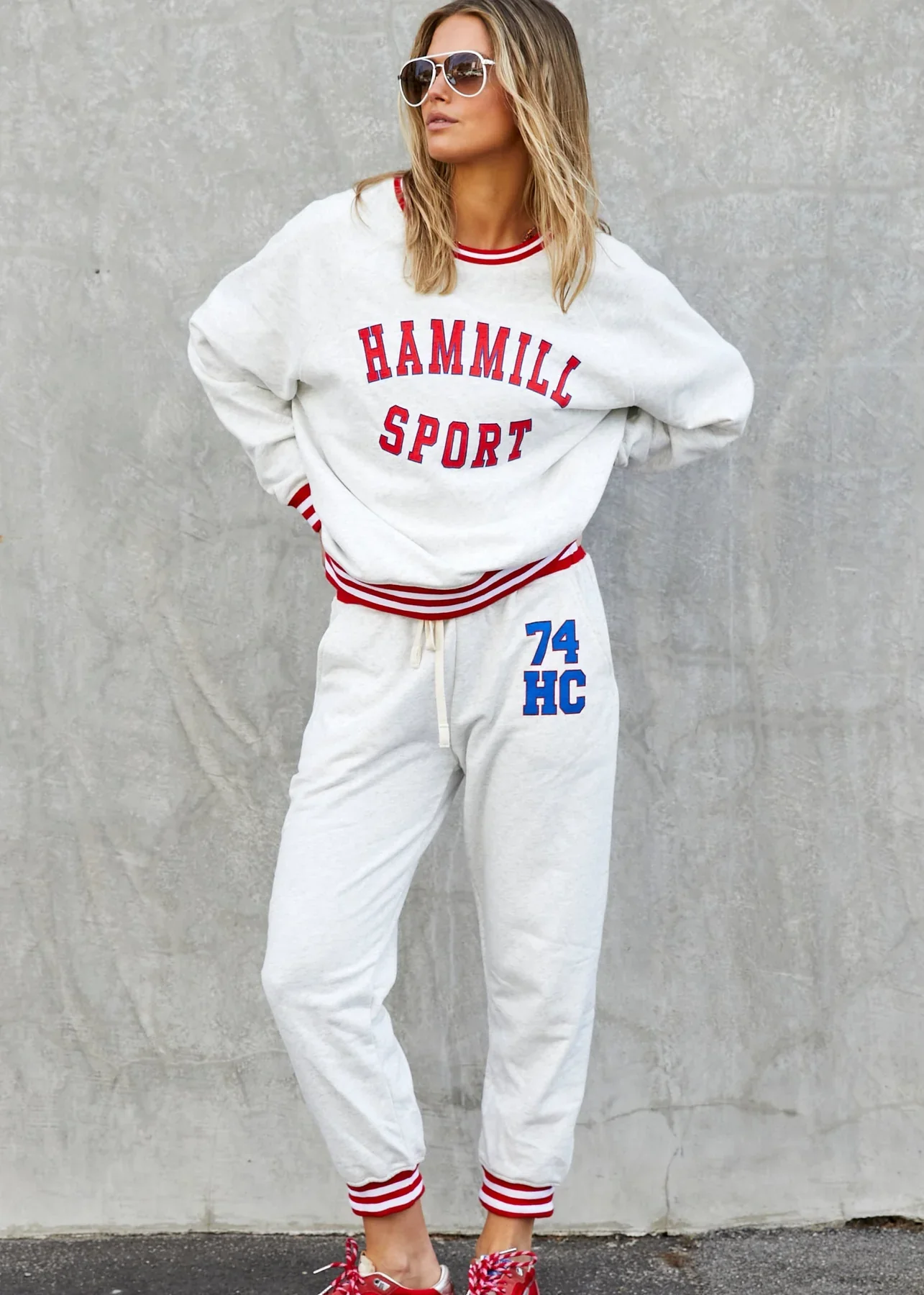 HAMMILL & CO Womens 74 Hammill Track Pants in Oatmeal - Image 6