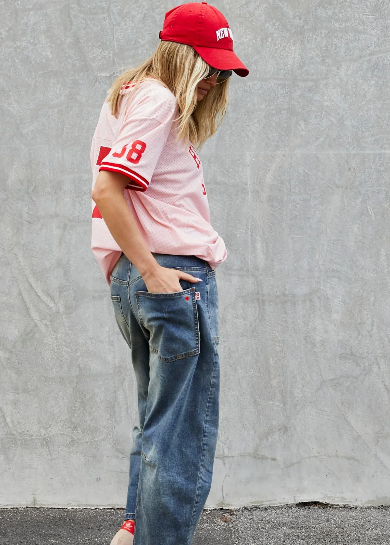 HAMMILL & Co Womens 74 Retro Mesh Tee in Pink - Image 7