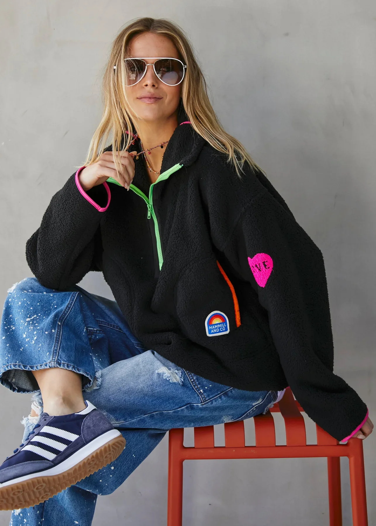 HAMMILL & CO Womens Adventure Polar Fleece in Black - Image 4