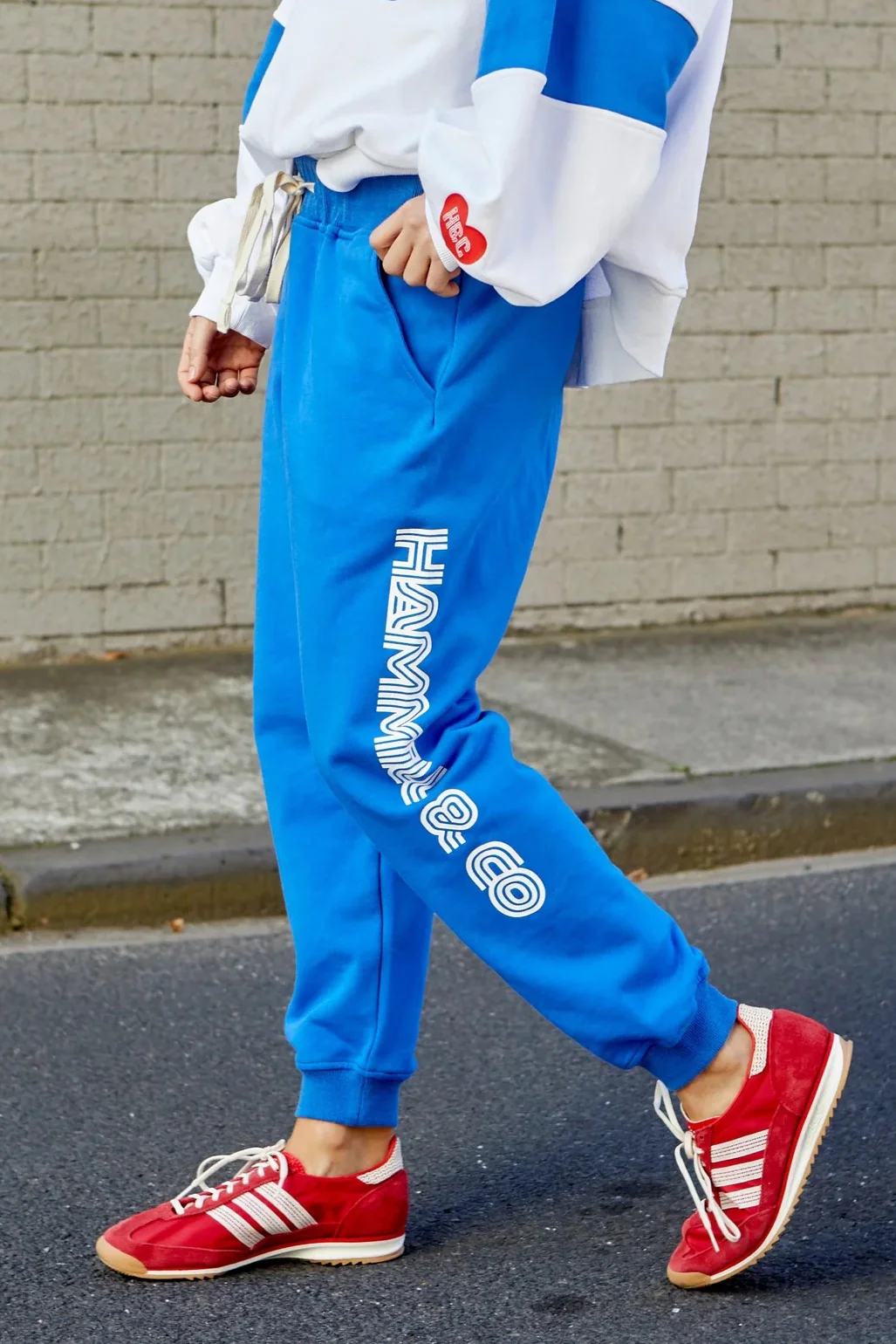 HAMMILL & CO Womens Royal Blue Love Track Pant