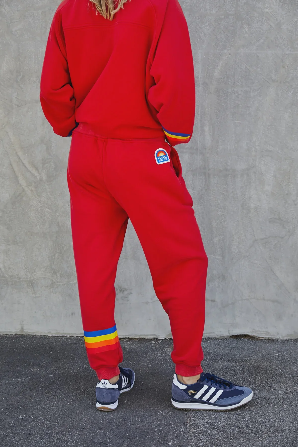 HAMMILL & Co Womens Ski Track Pants in Red