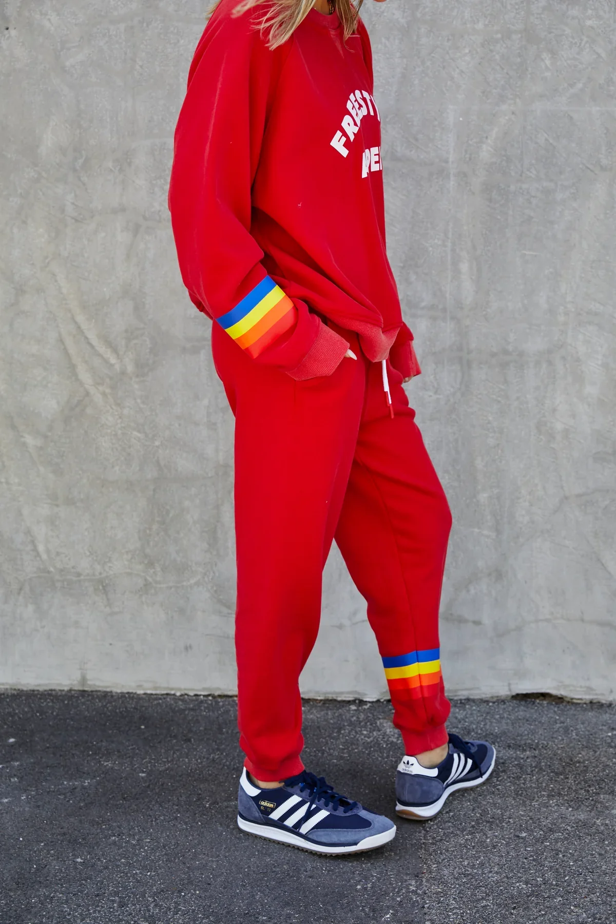 HAMMILL & Co Womens Ski Track Pants in Red - Image 3