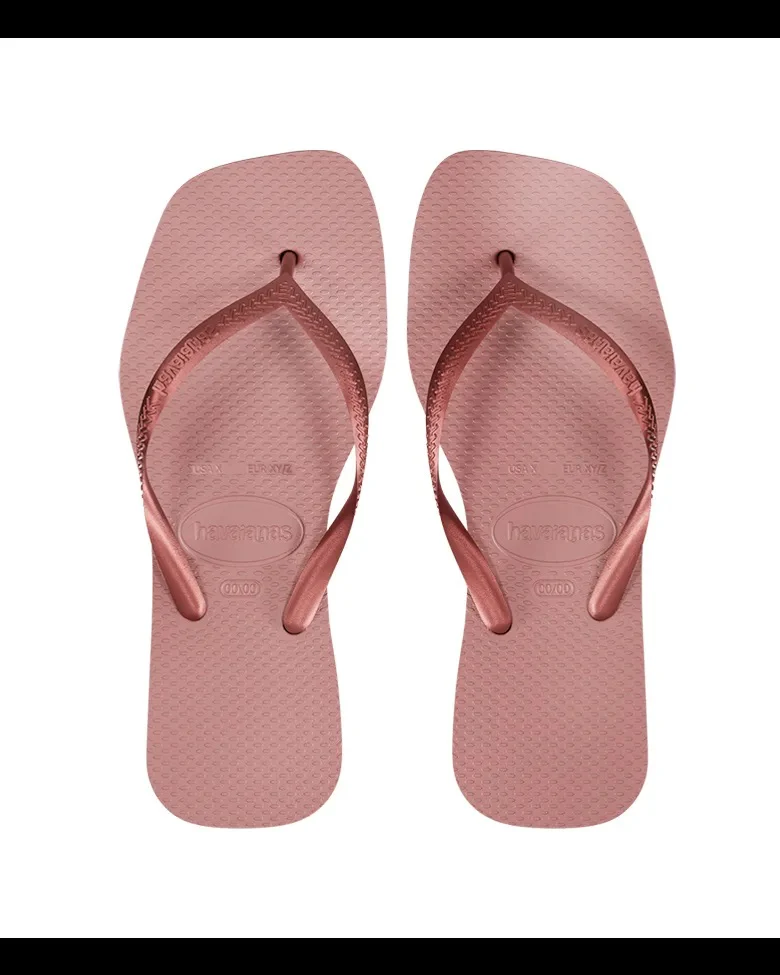 HAVAIANAS Slim Square Toe Thongs Solid Crocus Rose Female - Image 3