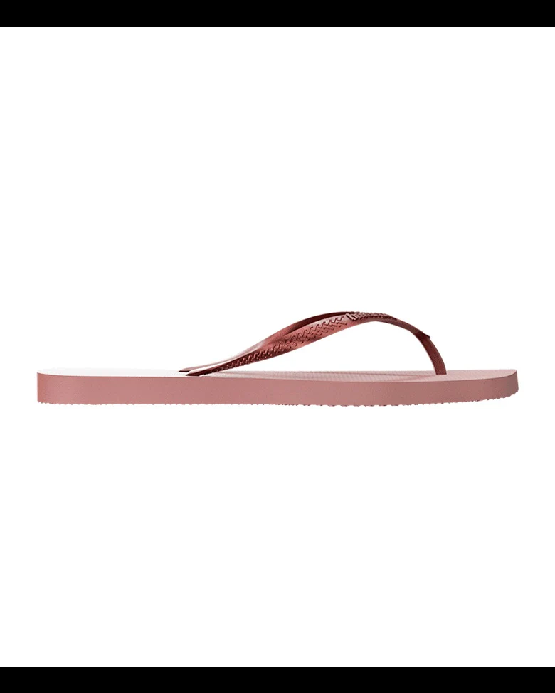 HAVAIANAS Slim Square Toe Thongs Solid Crocus Rose Female - Image 4