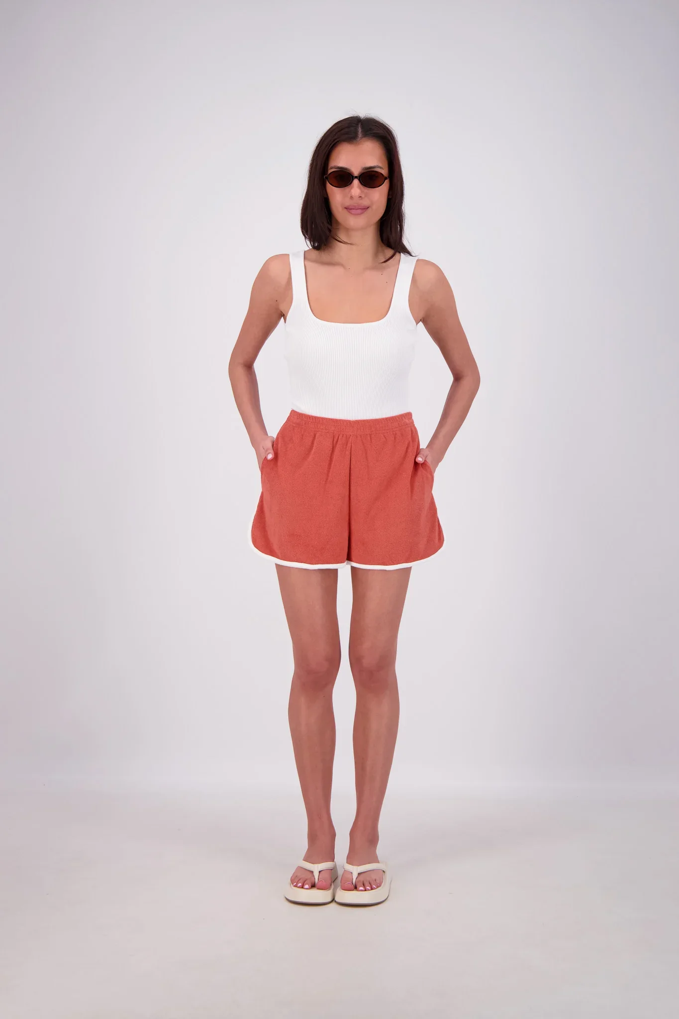 JASMINE ALEXA Womens Kuhio Shorts in Tobacco - Image 4