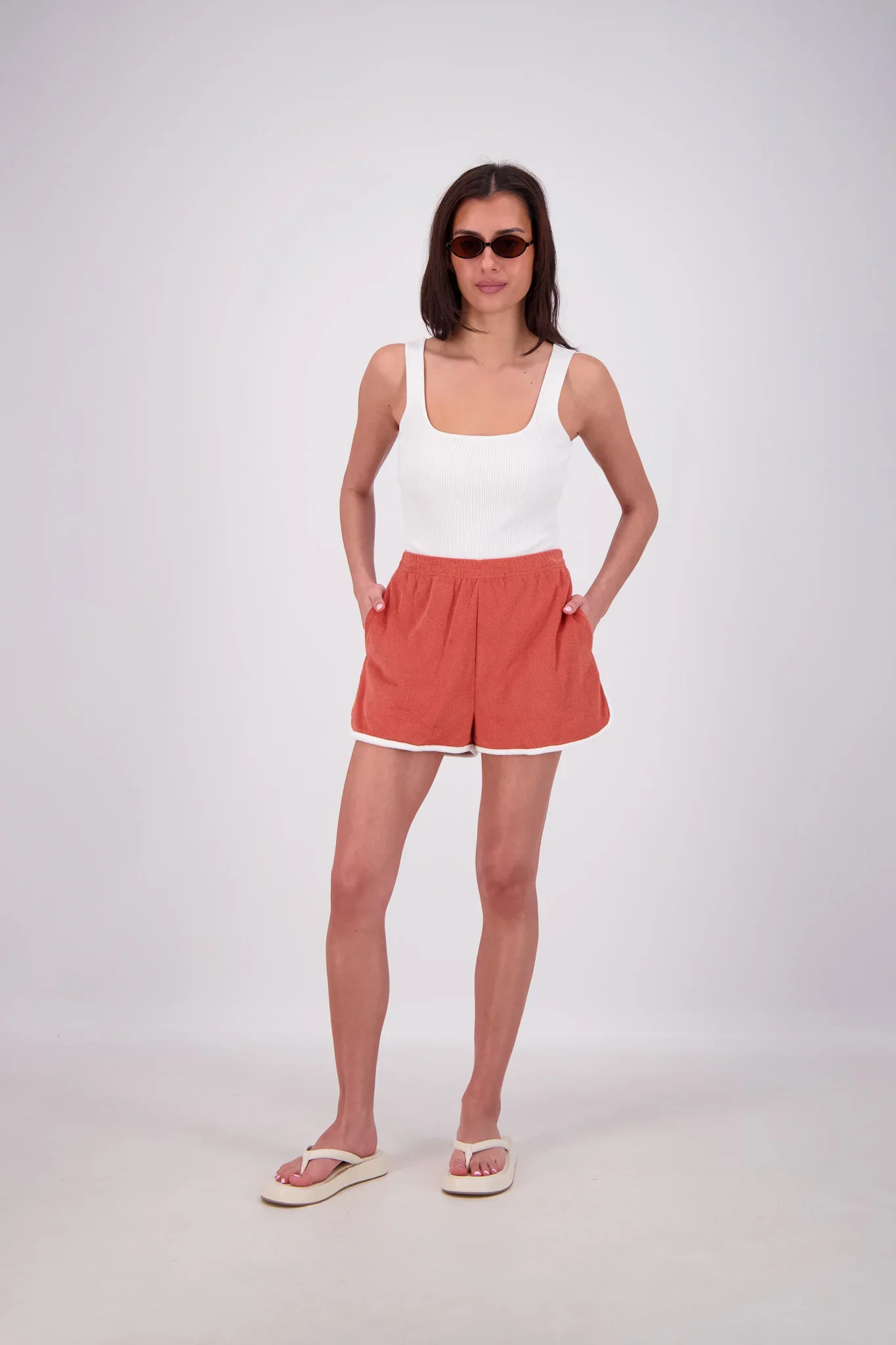 JASMINE ALEXA Womens Kuhio Shorts in Tobacco - Image 5