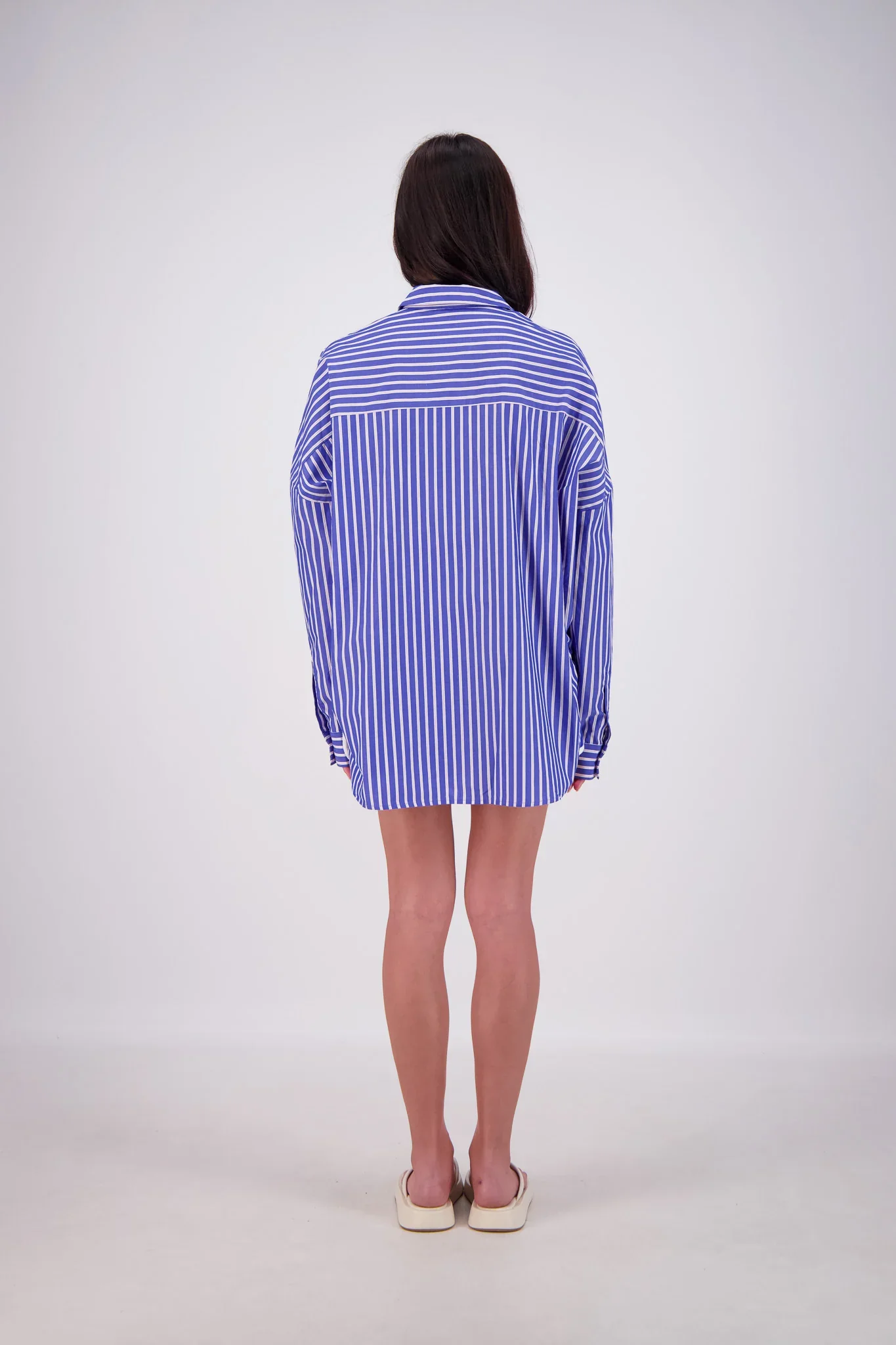 JASMINE ALEXA Womens Mahalo Shirt in Blue Stripe - Image 5