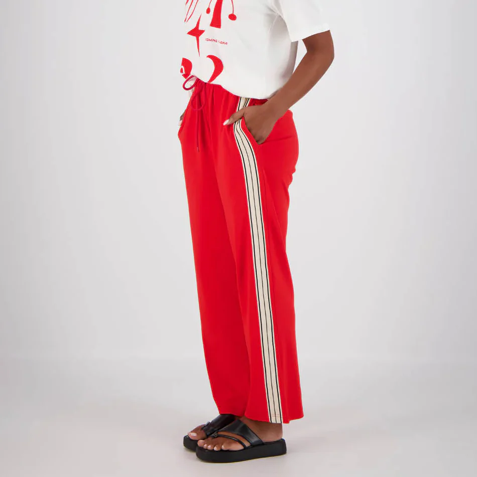 JASMINE ALEXA Womens Panarea Trackpant Red - Image 8