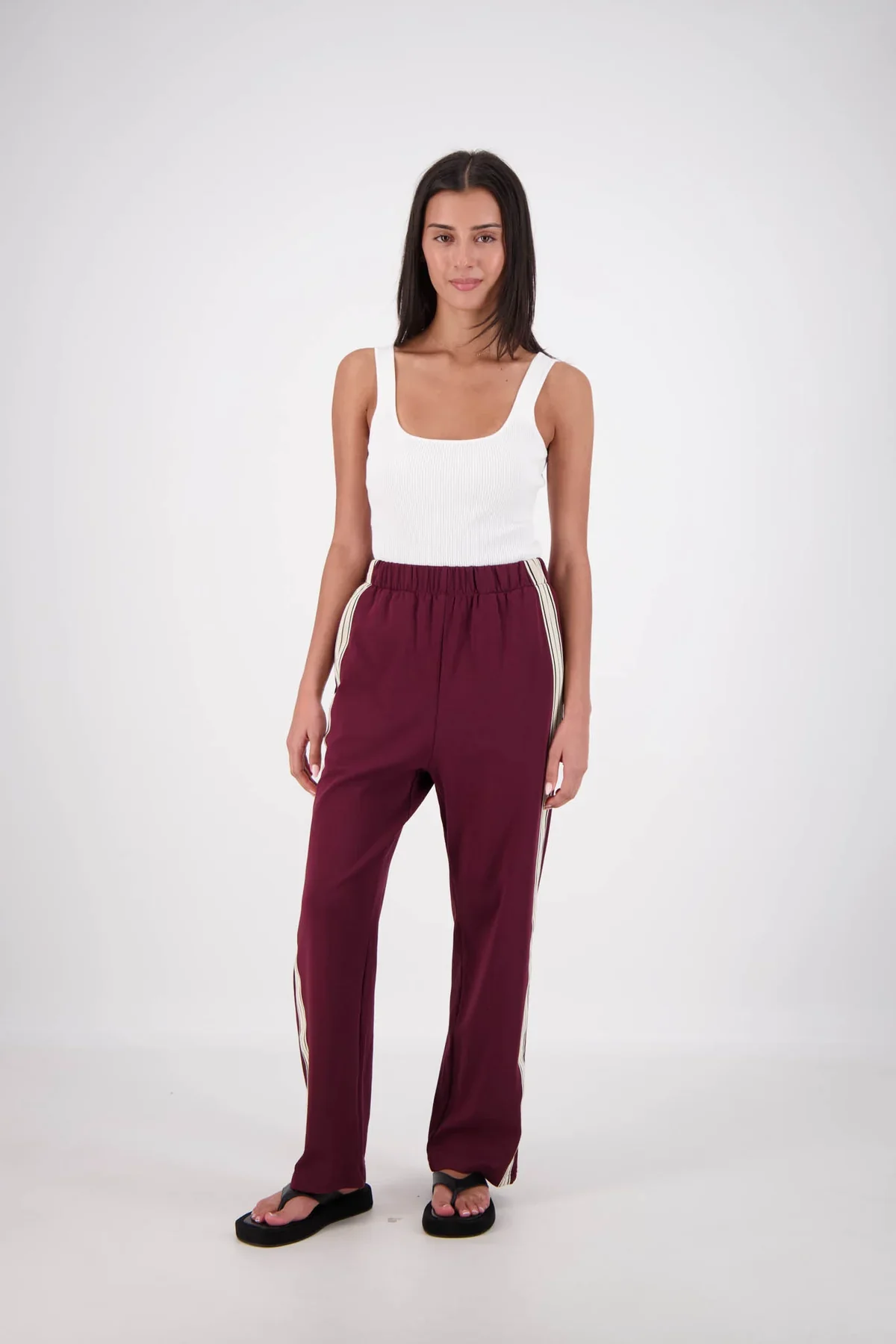 JASMINE ALEXA Womens Panarea Trackpants Plum - Image 4