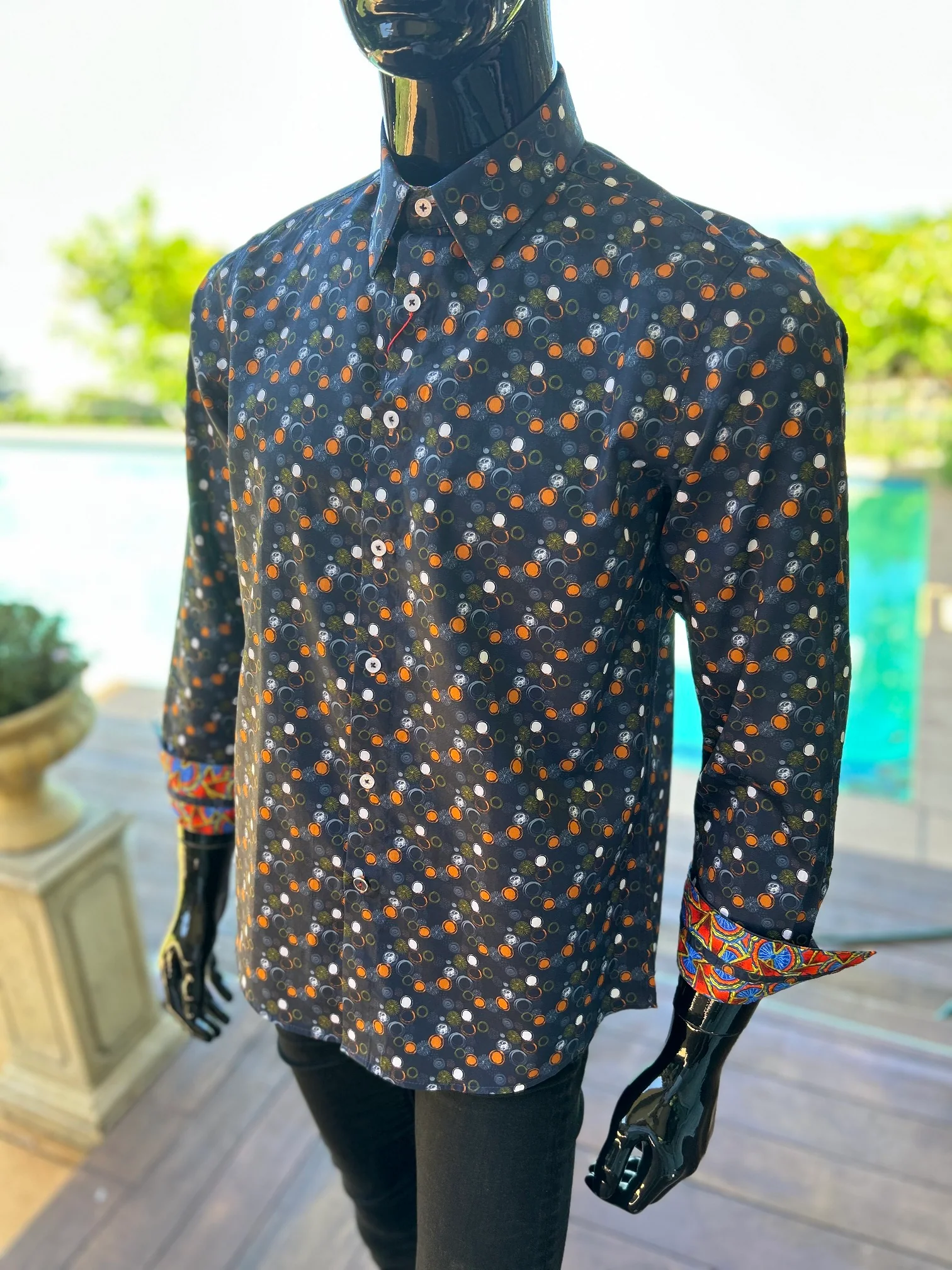 JOHN LENNON Mens Anfield Long Sleeve Shirt Navy - Image 11