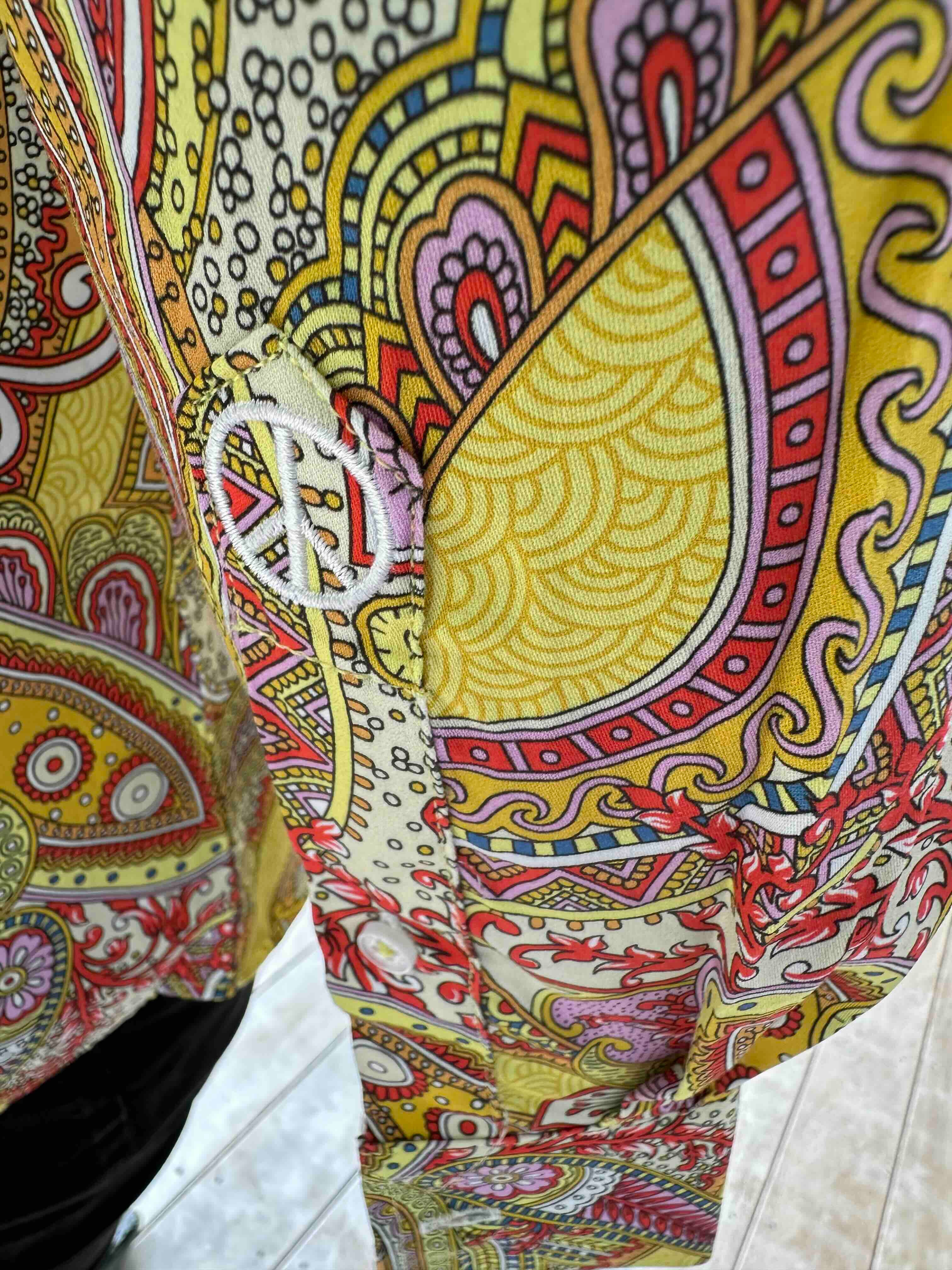 JOHN LENNON Mens Bath Long Sleeve Paisley Shirt in Multi Print - Image 3