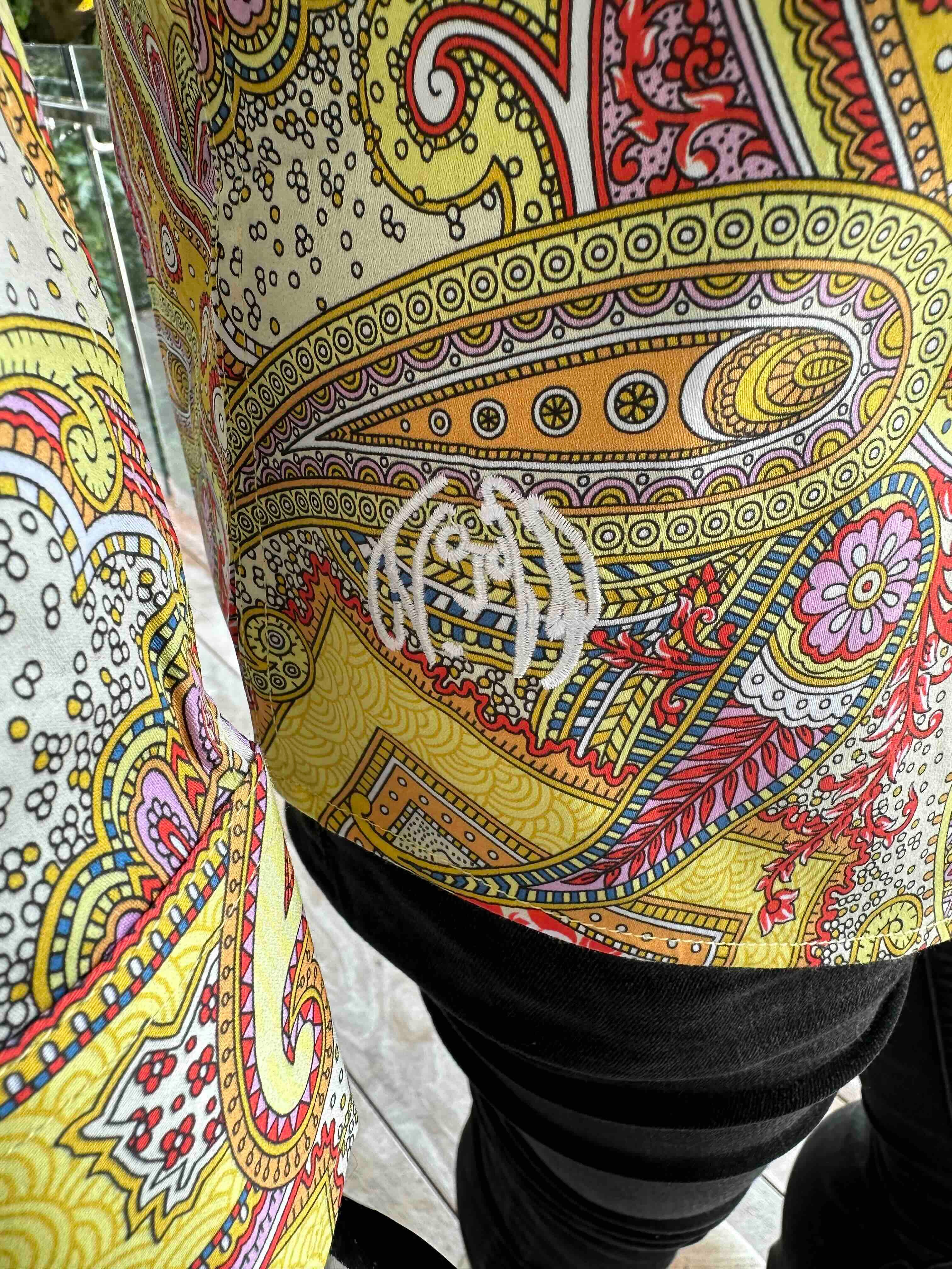 JOHN LENNON Mens Bath Long Sleeve Paisley Shirt in Multi Print - Image 8