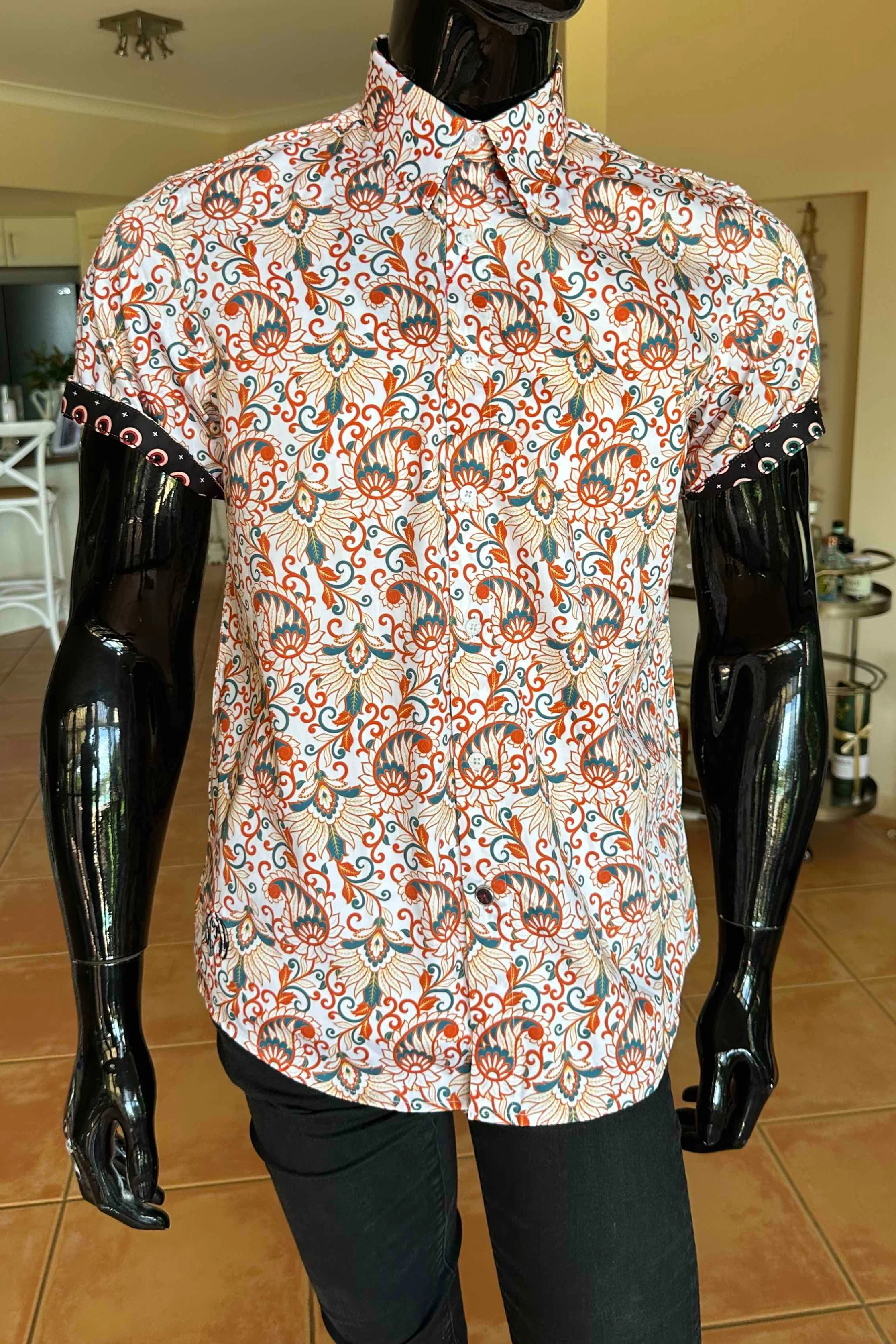 JOHN LENNON Mens Blackburn Short Sleeve Shirt - Khaki - Image 7