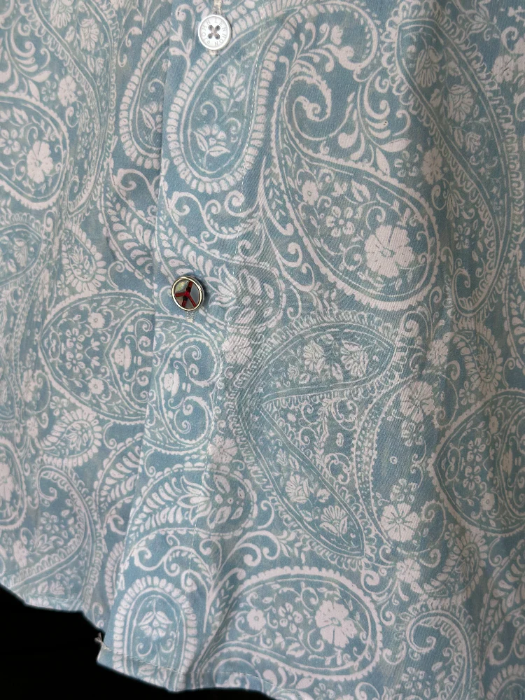 JOHN LENNON Mens Bridlington Paisley Shirt - Dust - Image 6