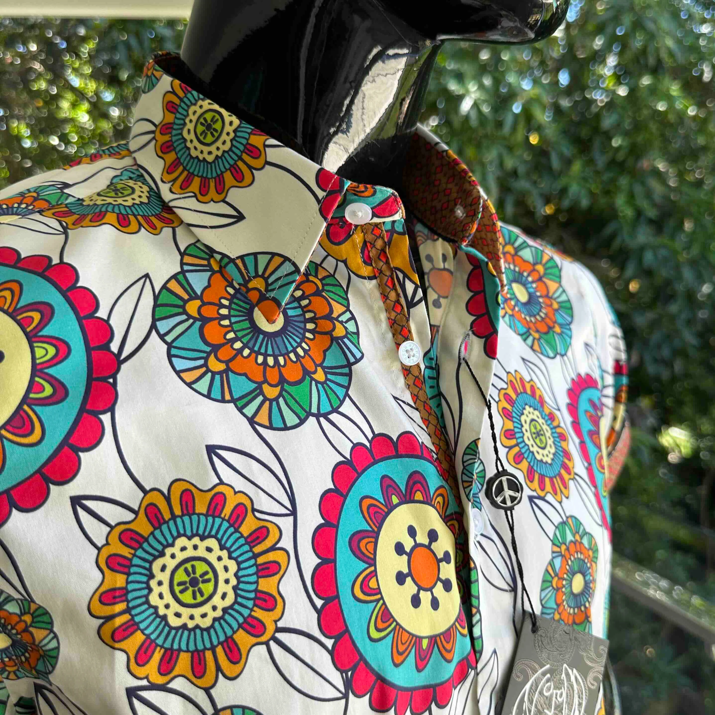 JOHN LENNON Mens Brighouse Short Sleeve Shirt in Multi Print - Image 12