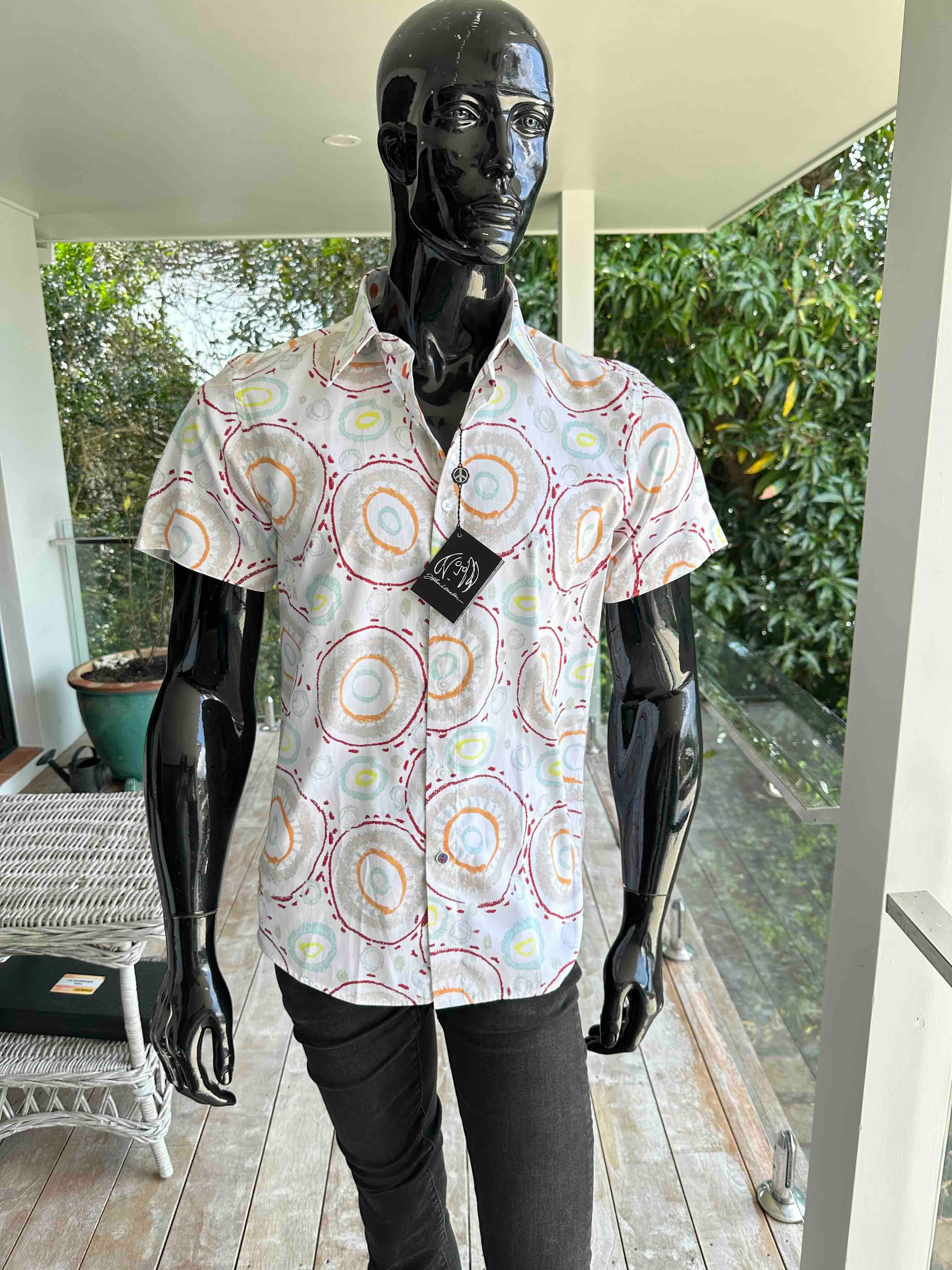 JOHN LENNON Mens Charley Short Sleeve Shirt in White - Image 4