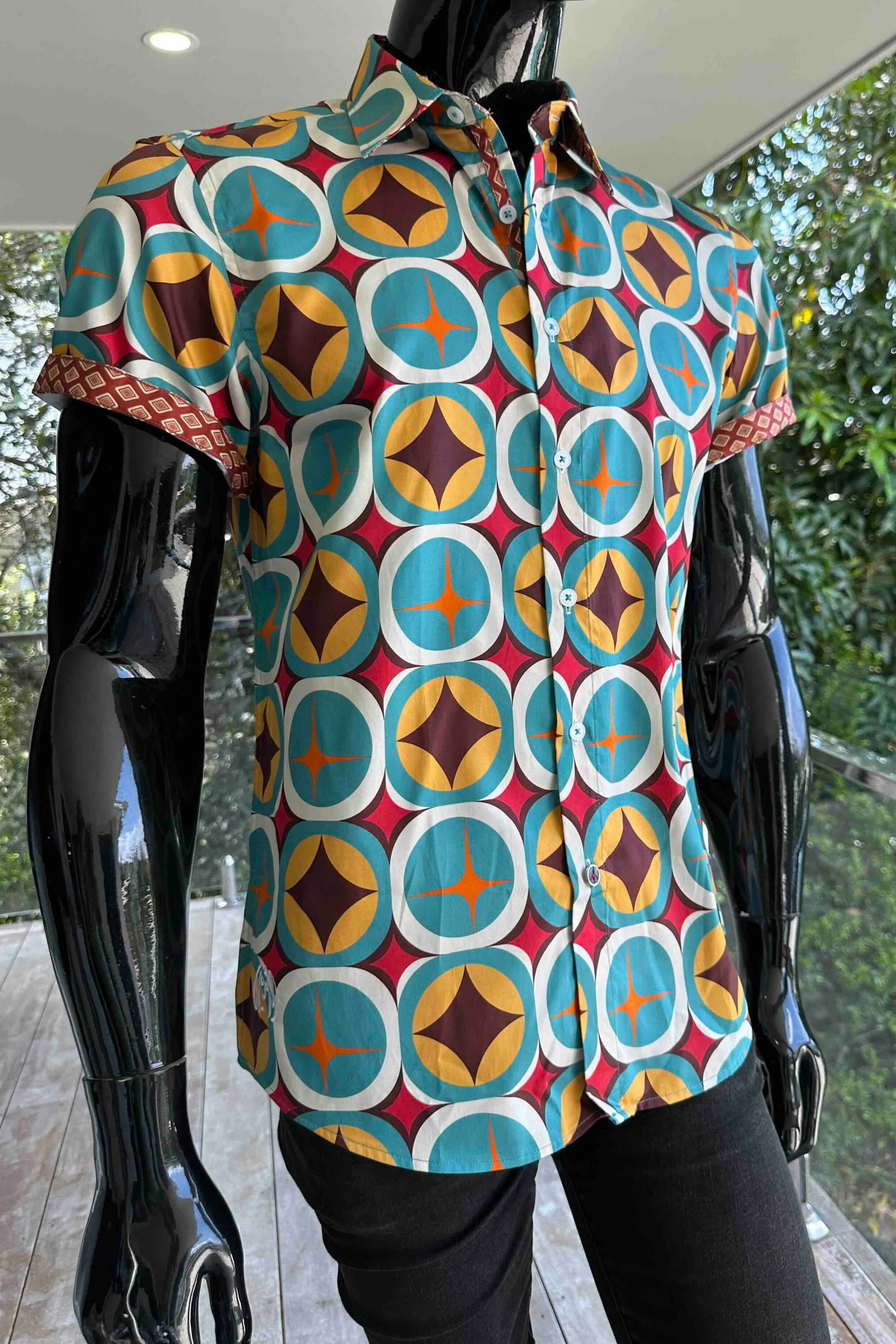 JOHN LENNON Mens Chequers Short Sleeve Shirt in Multi