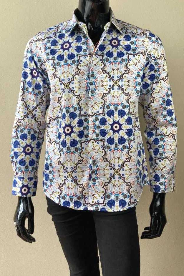 JOHN LENNON Mens Coventry Long Sleeve Shirt - Multi