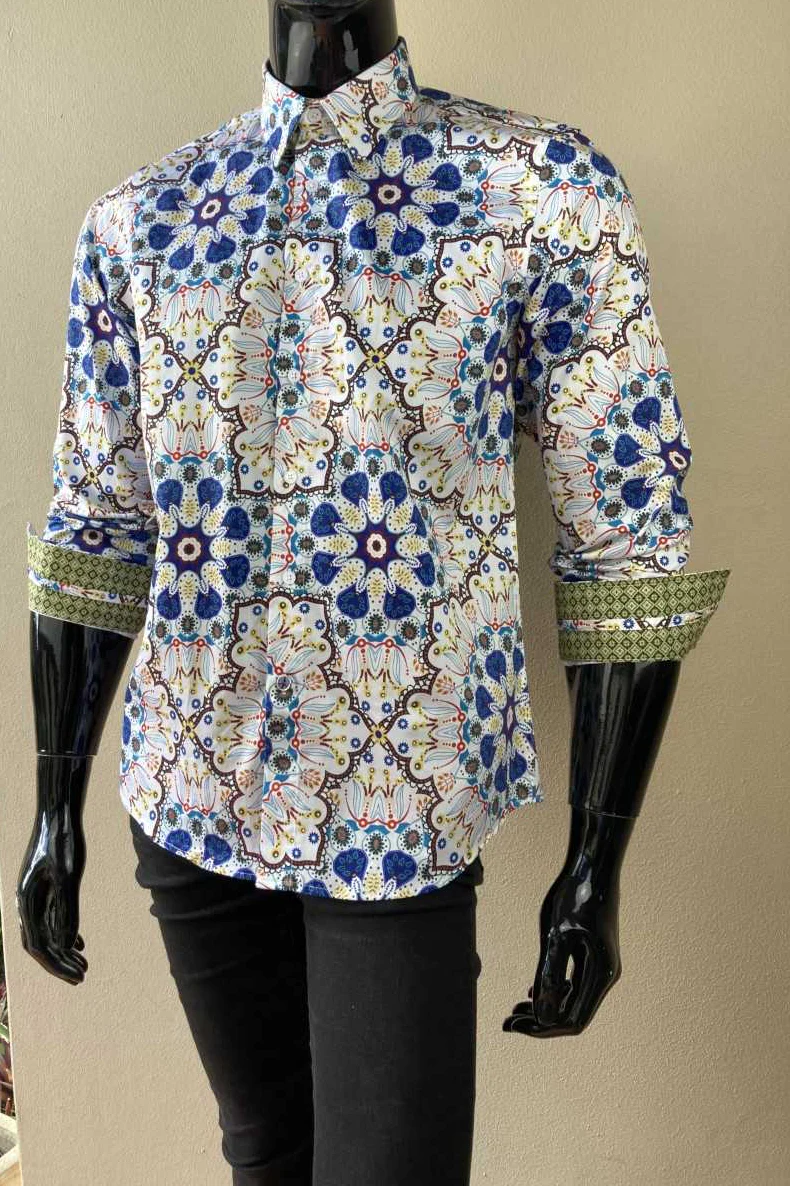 JOHN LENNON Mens Coventry Long Sleeve Shirt - Multi - Image 5