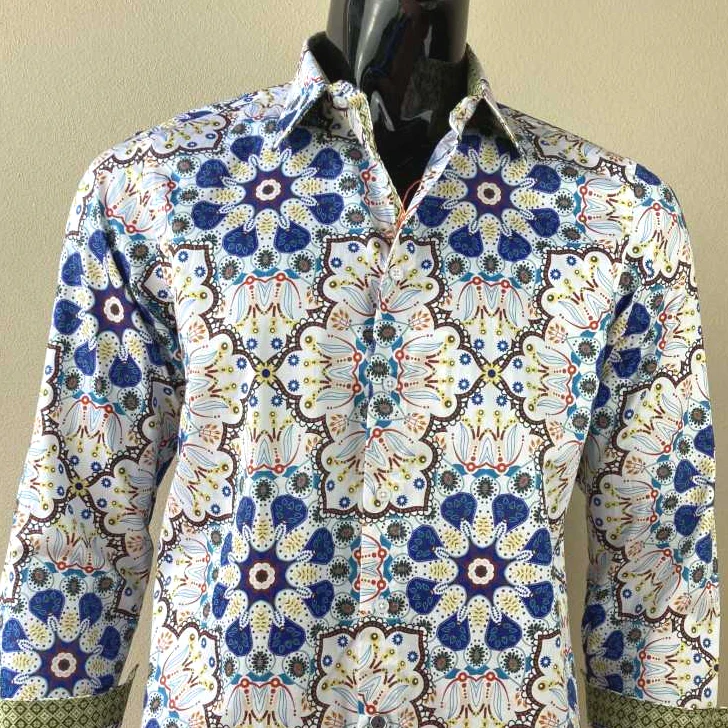 JOHN LENNON Mens Coventry Long Sleeve Shirt - Multi - Image 8