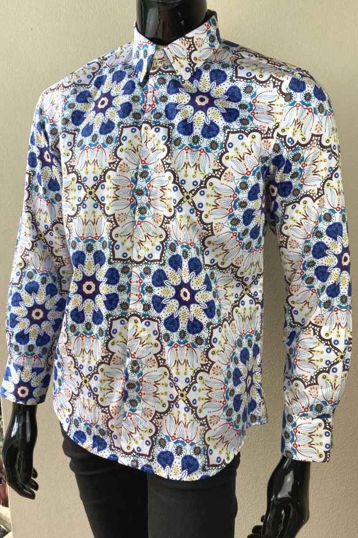 JOHN LENNON Mens Coventry Long Sleeve Shirt - Multi - Image 9