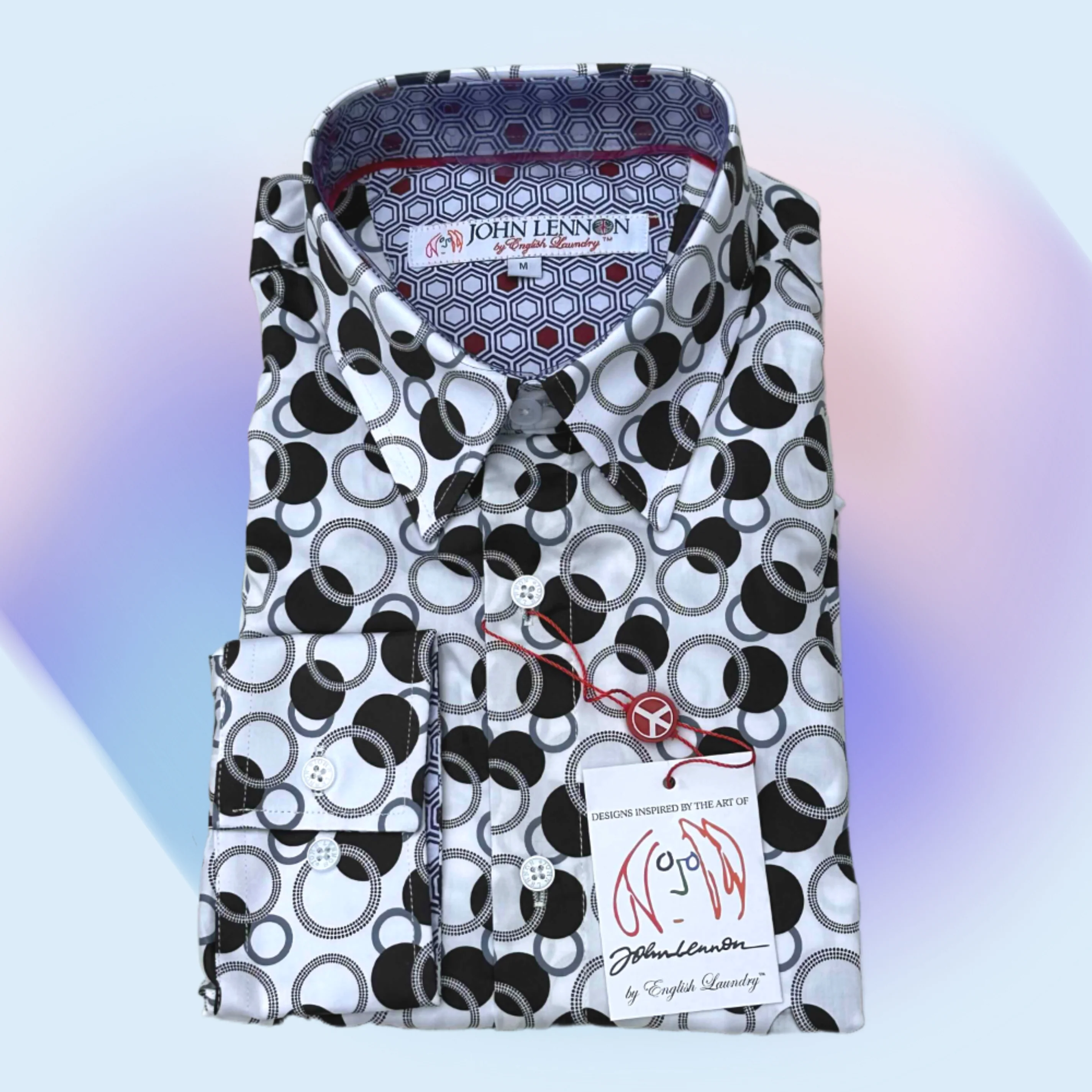 JOHN LENNON Mens Crewe Long Sleeve Shirt - White - Image 12