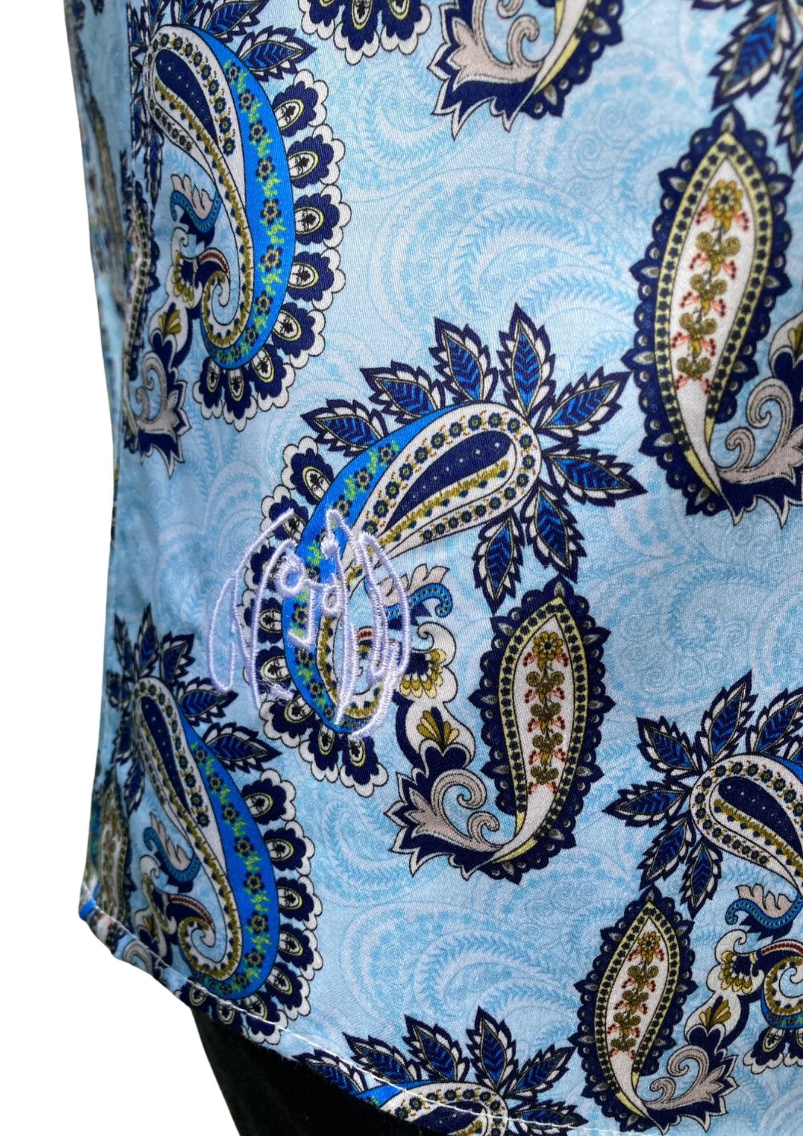 JOHN LENNON Mens Etal Paisley Shirt - Light Blue - Image 14