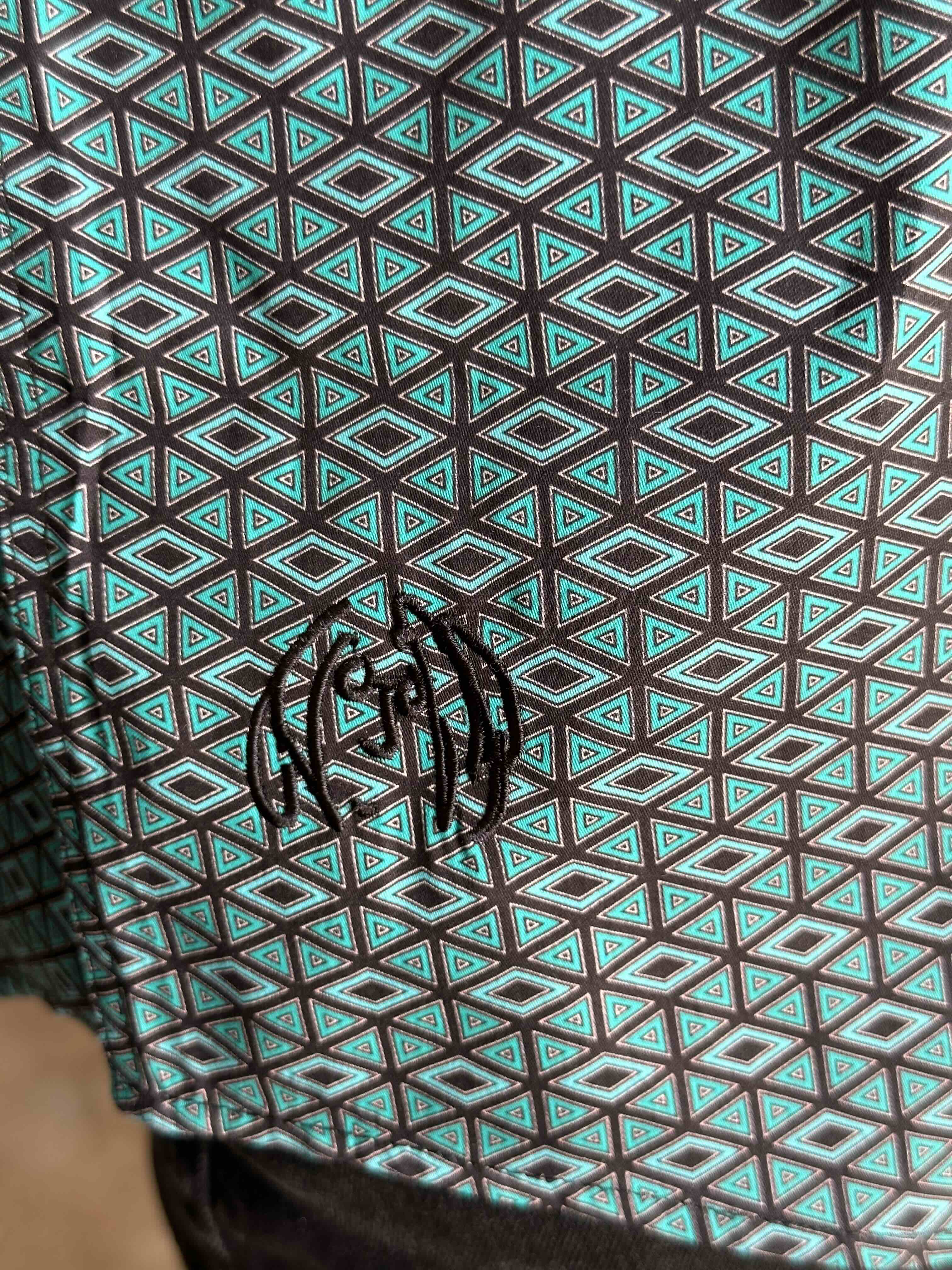 JOHN LENNON Mens Fosdyke Long Sleeve Shirt - Teal - Image 7