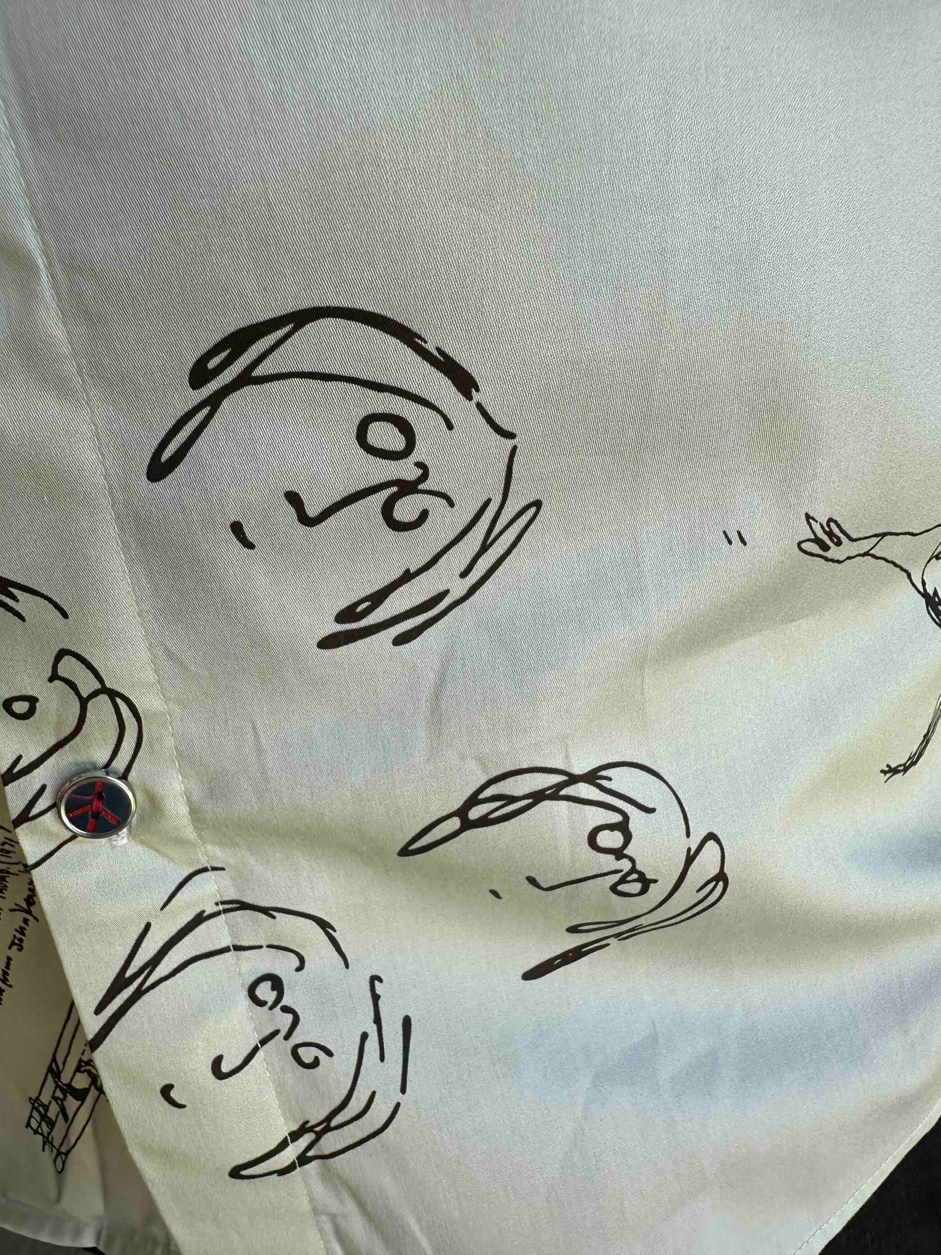 JOHN LENNON Mens Four Lanes Short Sleeve Shirt in Khaki - Image 7