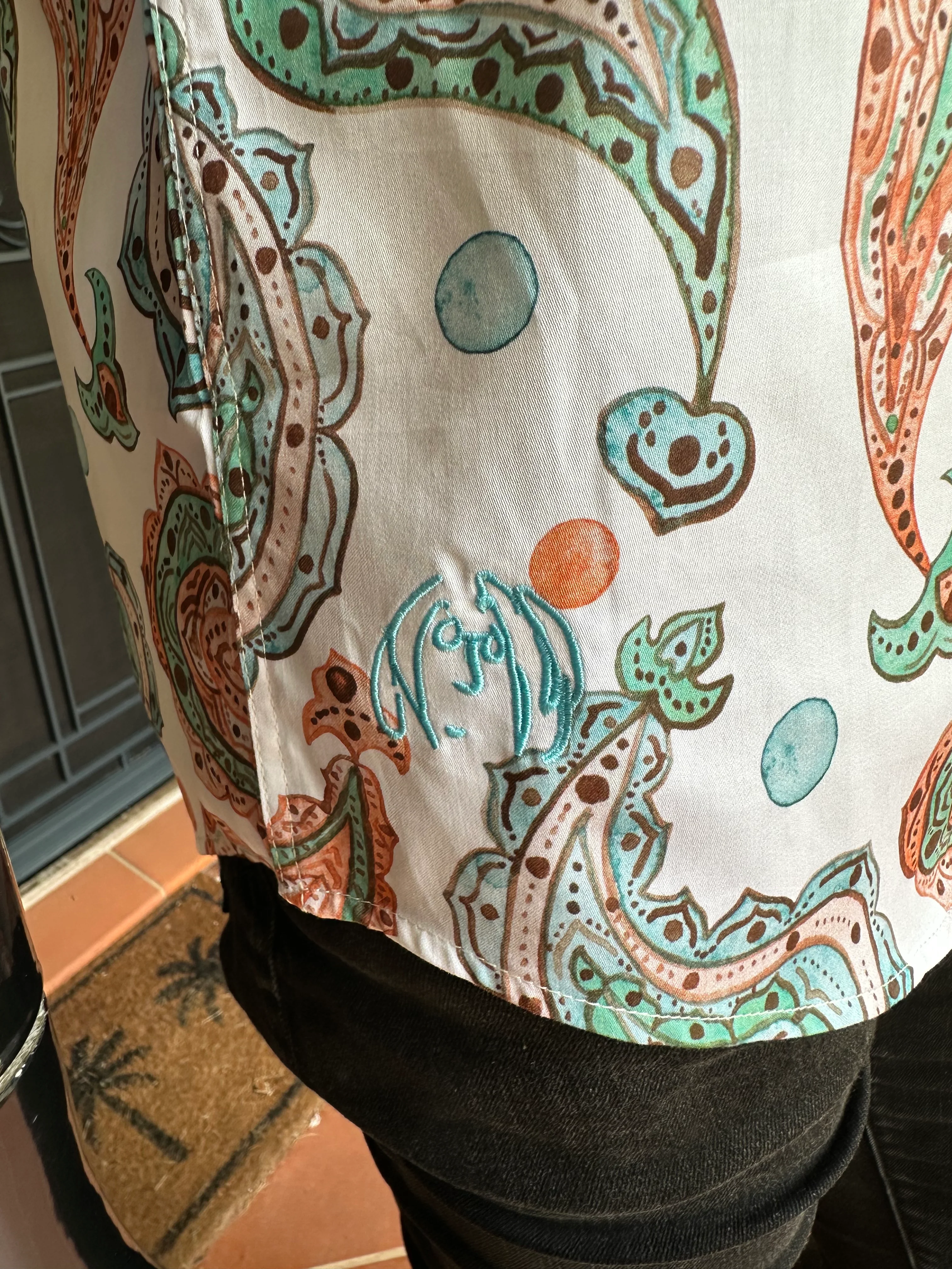 JOHN LENNON Mens Hadley Short Sleeve Paisley Shirt - White - Image 6